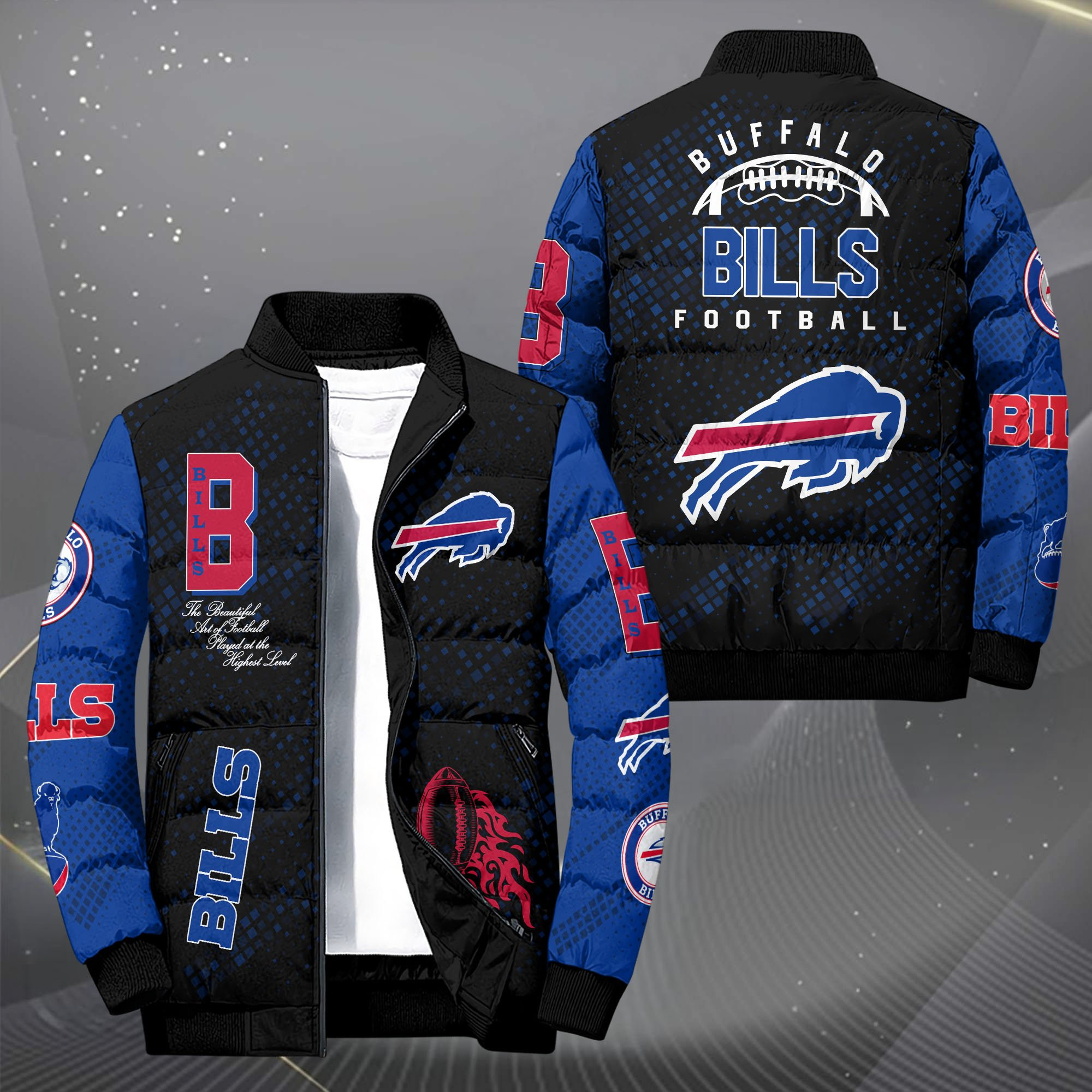 Buffalo Bills Personalized Outdoor Coat Puffer Jacket