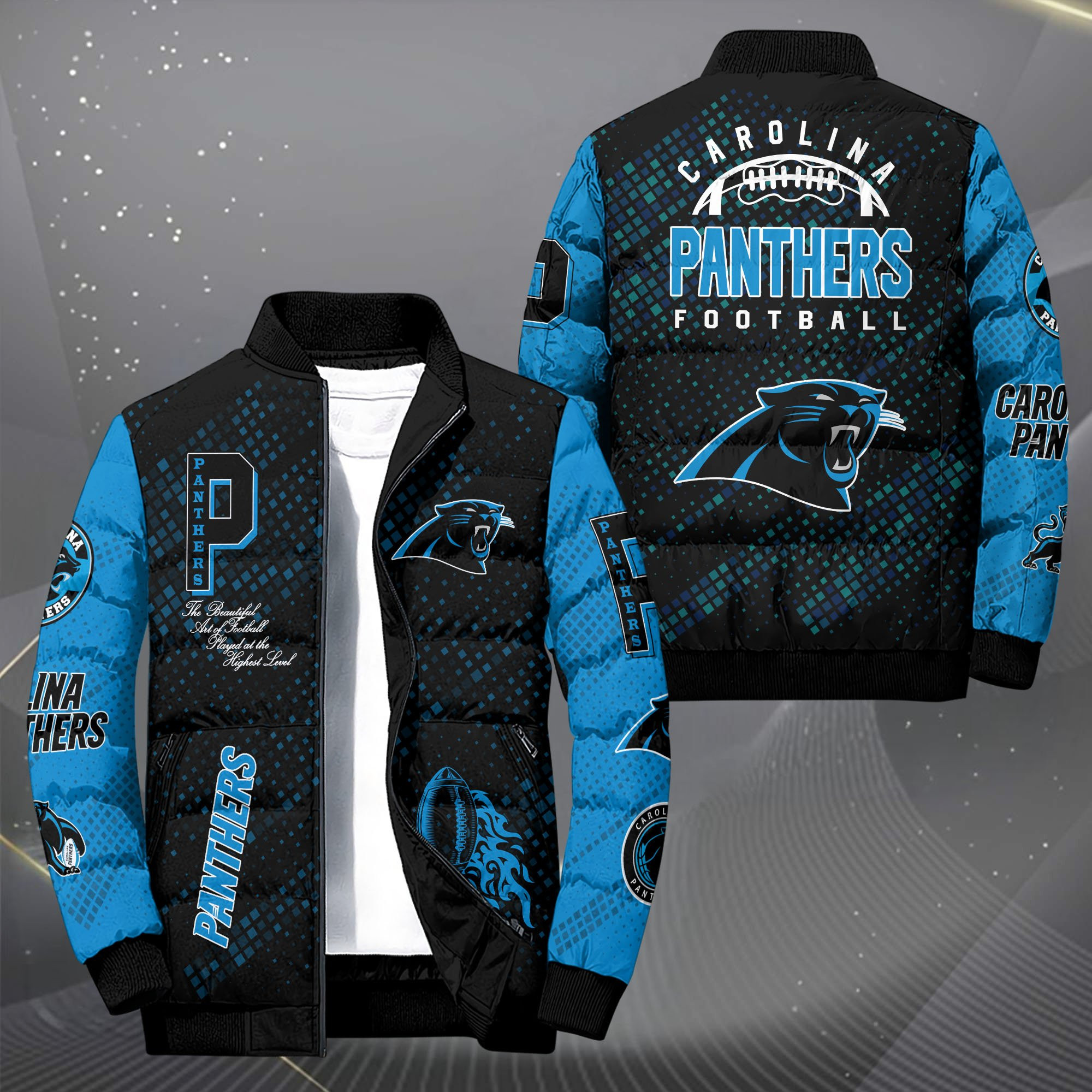Carolina Panthers Personalized Outdoor Coat Puffer Jacket