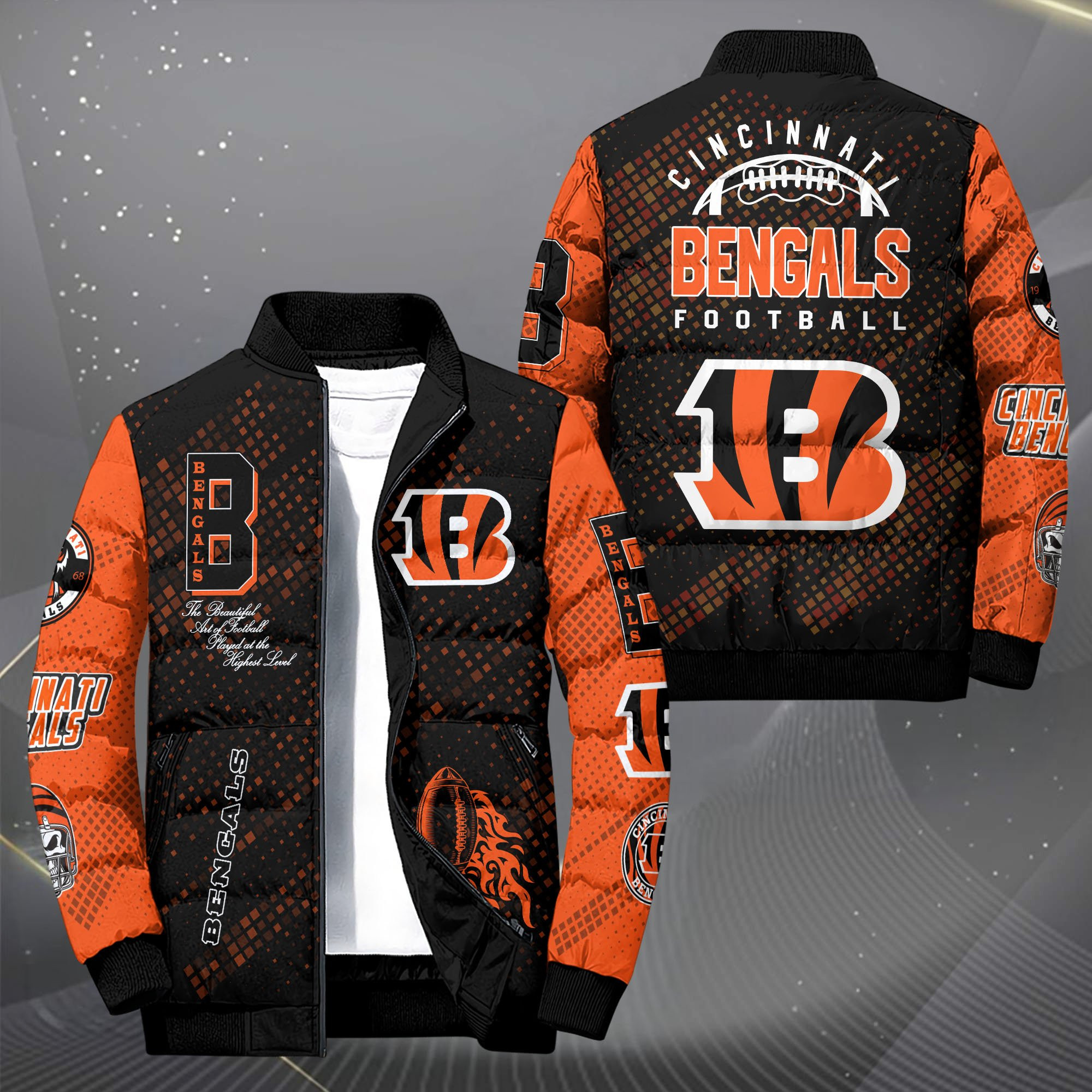 Cincinnati Bengals Personalized Outdoor Coat Puffer Jacket