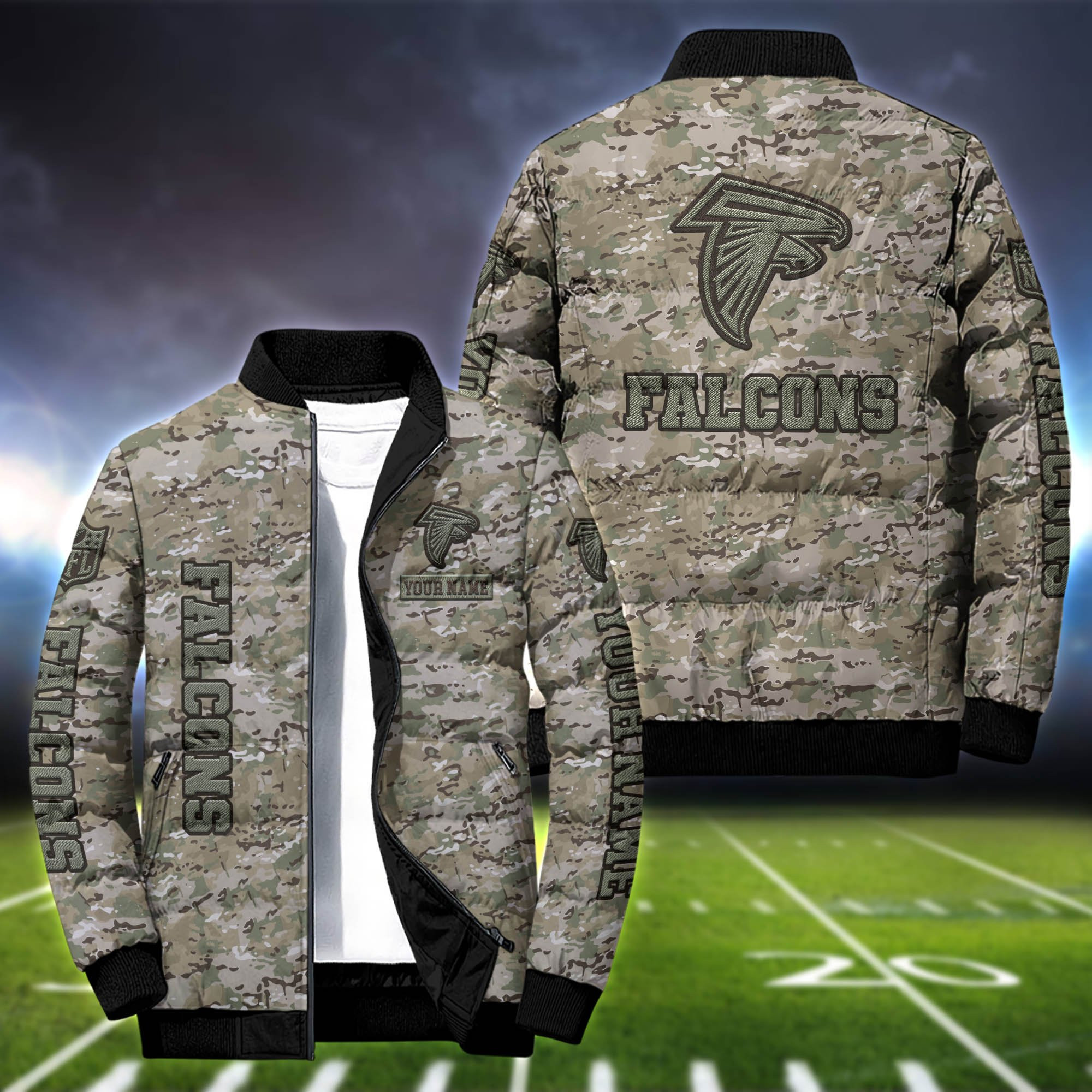 Atlanta Falcons Personalized Outdoor Coat Puffer Jacket