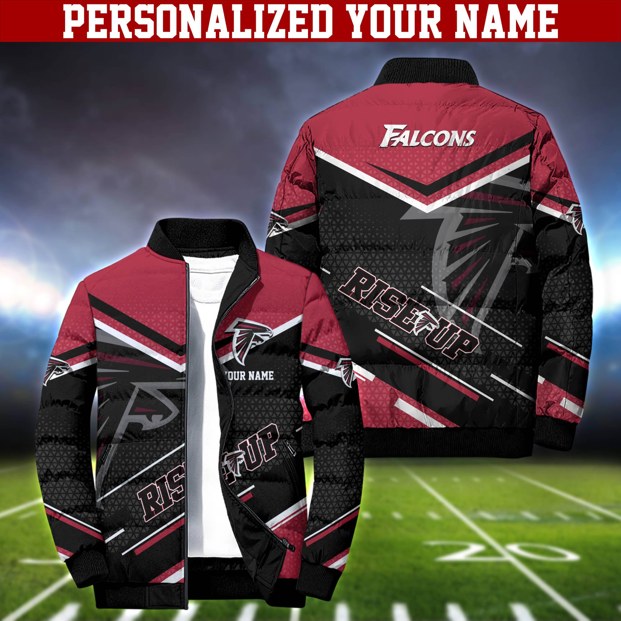 Atlanta Falcons Personalized Outdoor Coat Puffer Jacket