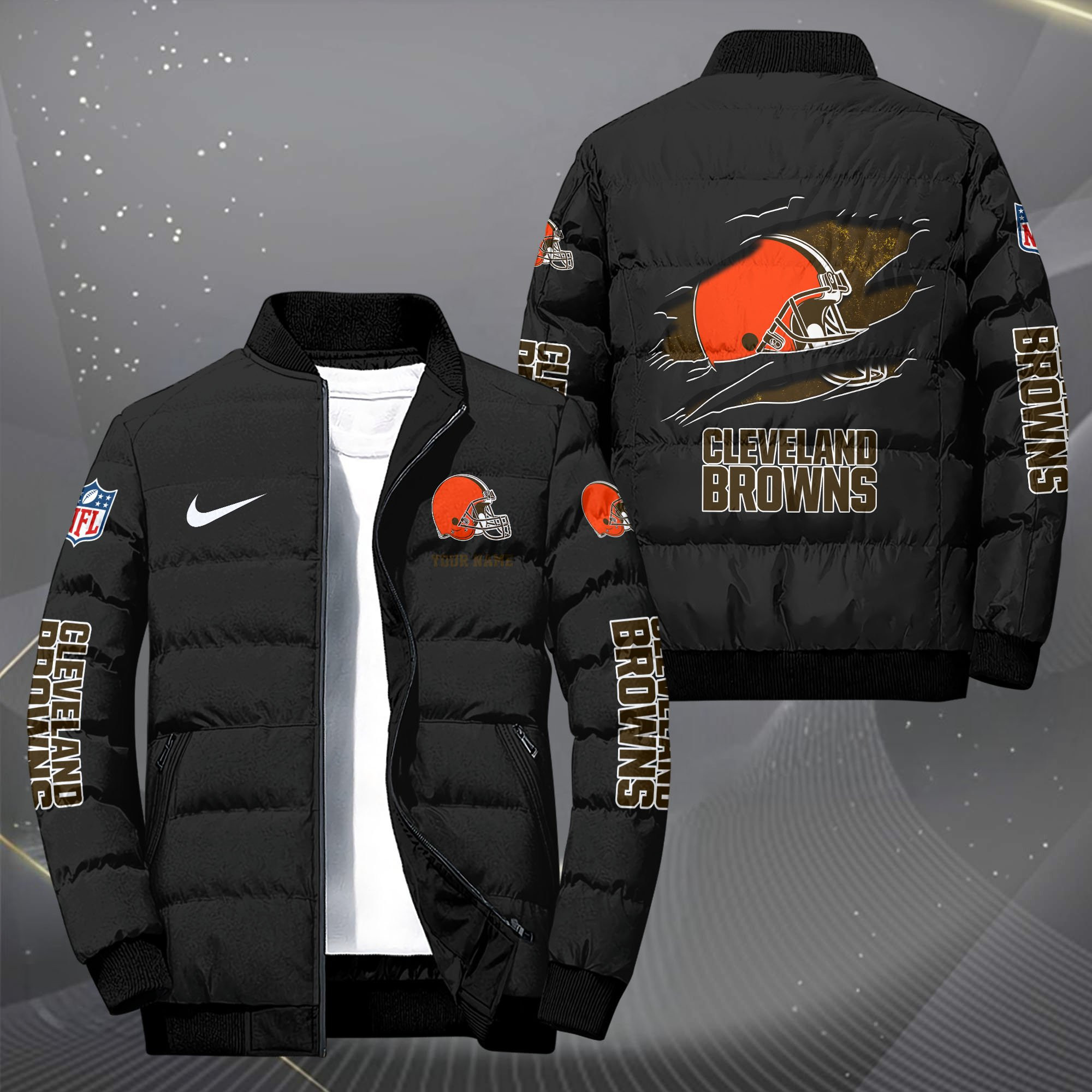 Cleveland Browns Personalized Outdoor Coat Puffer Jacket
