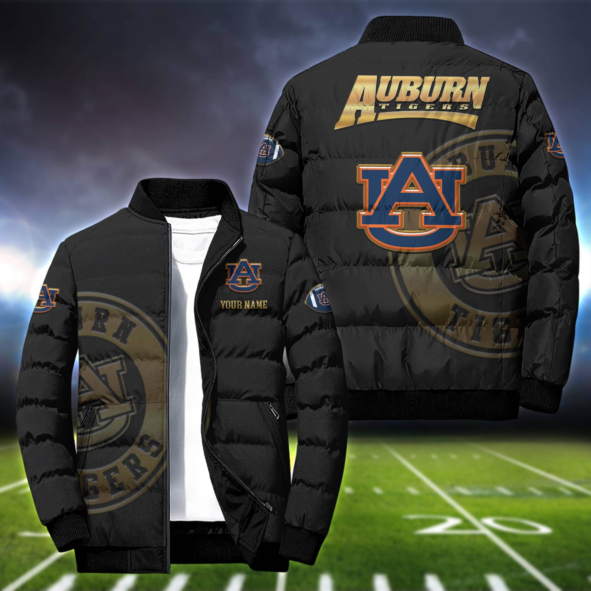 Auburn Tigers Sport Personalized Outdoor Coat Puffer Jacket