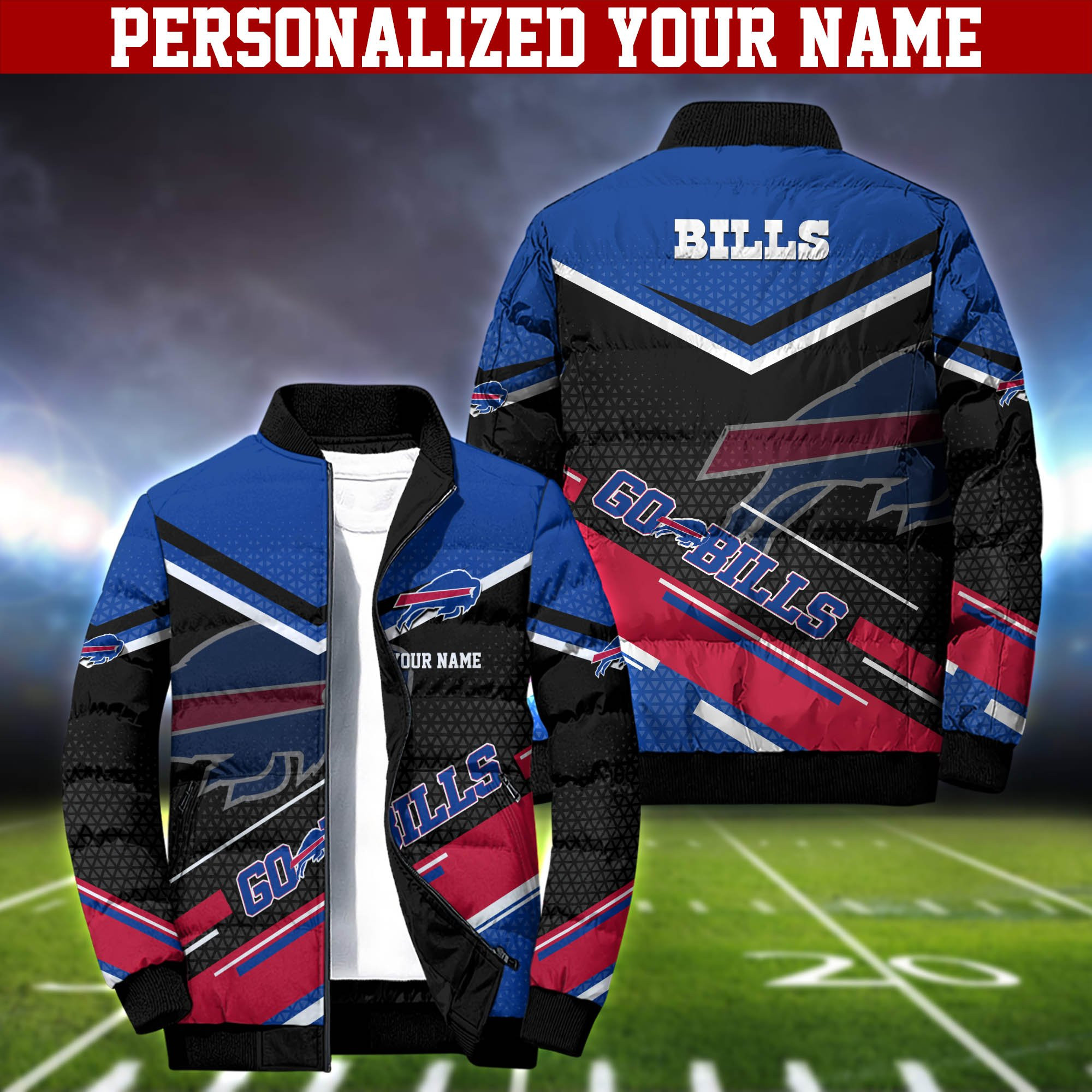 Buffalo Bills Personalized Outdoor Coat Puffer Jacket
