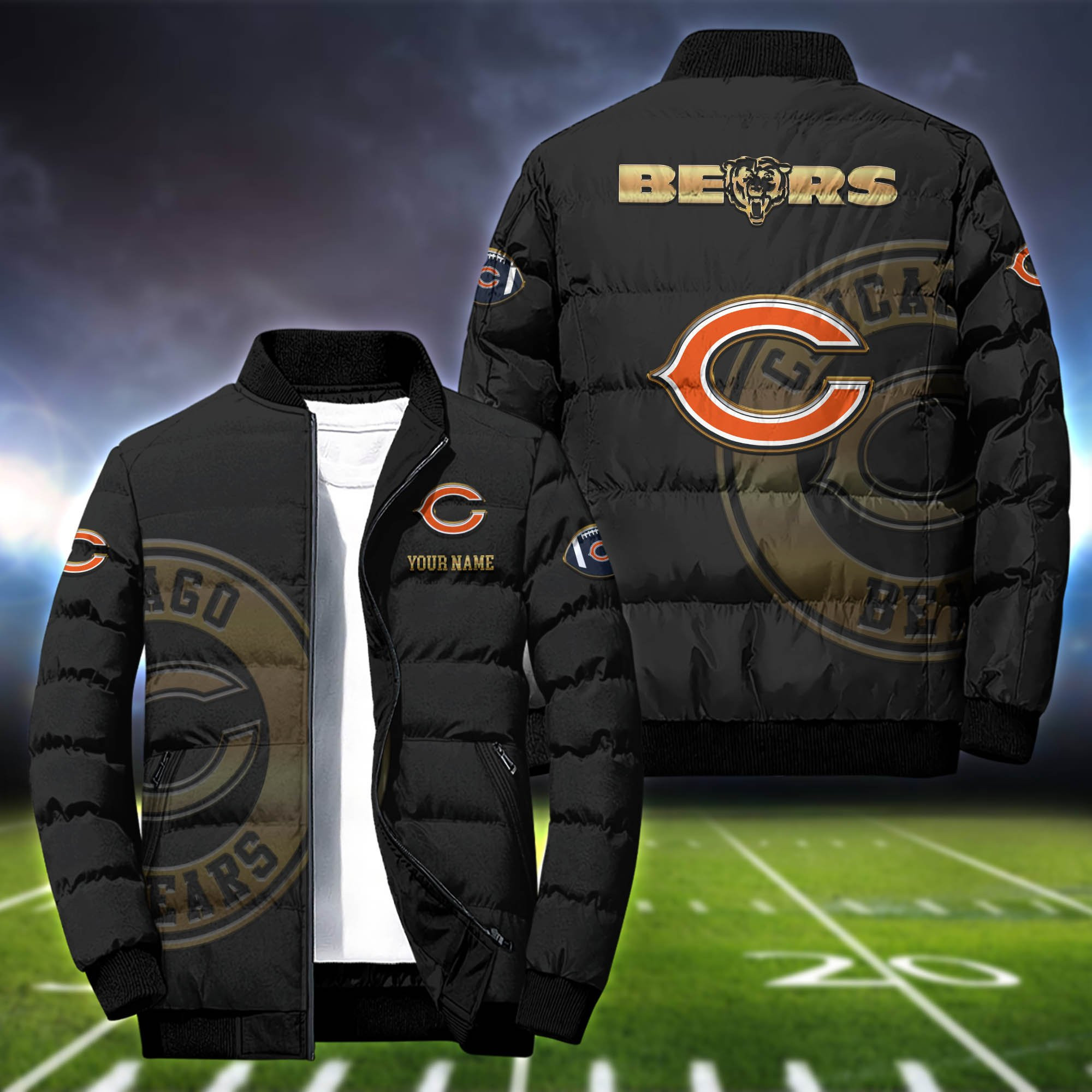 Chicago Bears Sport Personalized Outdoor Coat Puffer Jacket