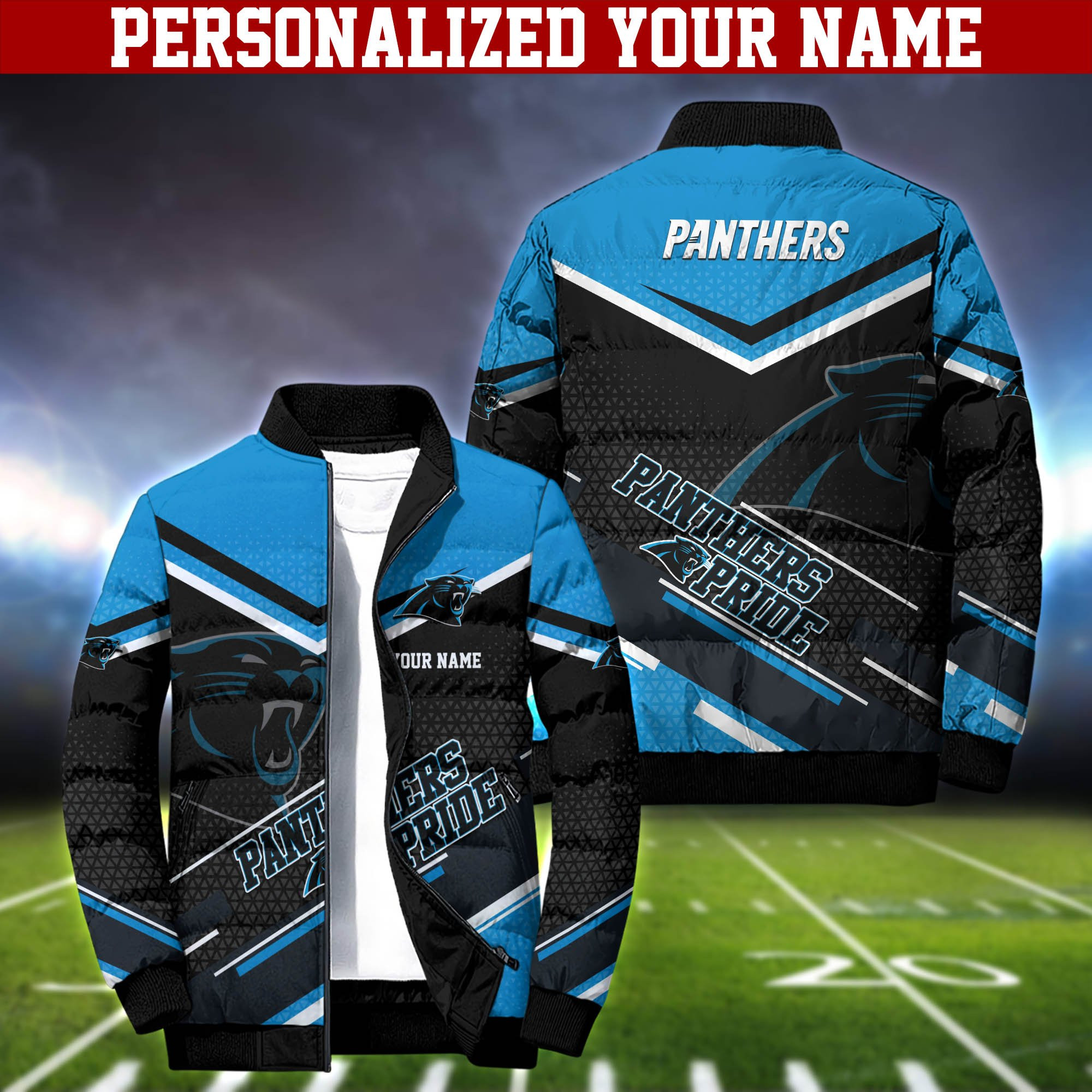Carolina Panthers Personalized Outdoor Coat Puffer Jacket