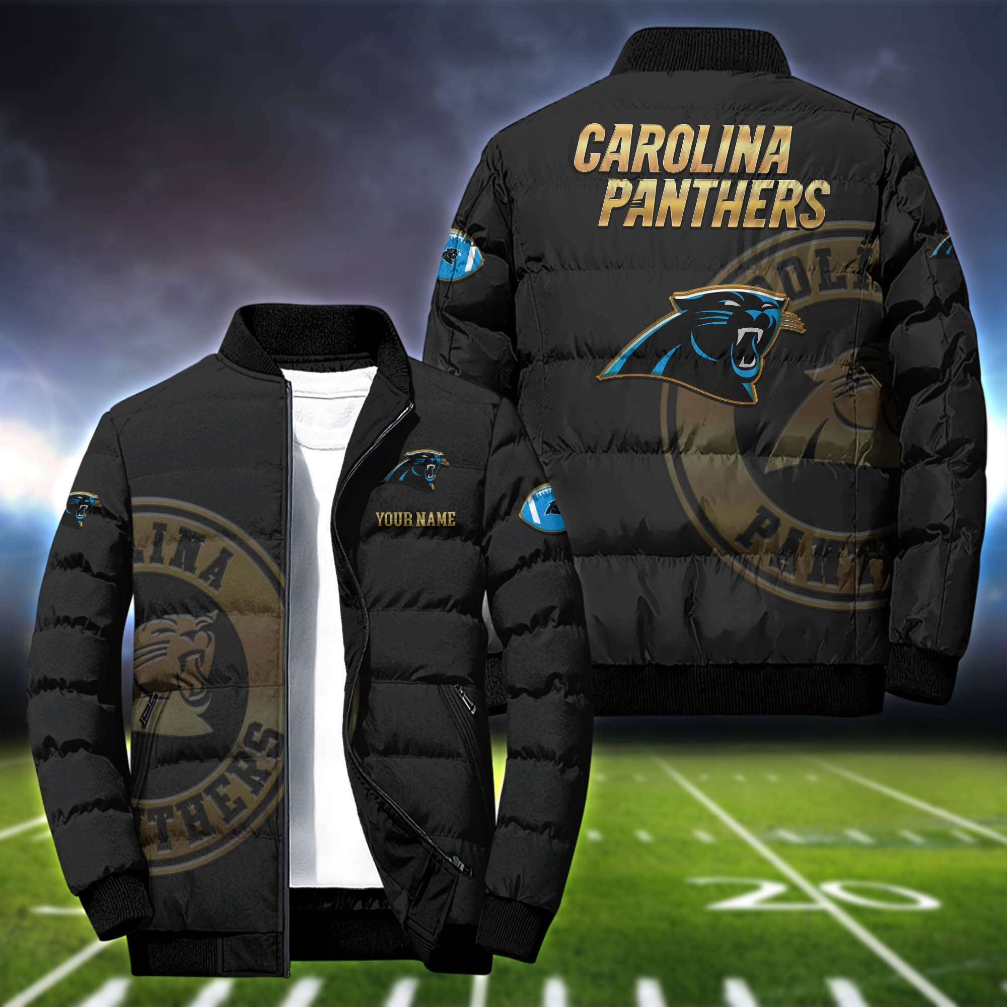 Carolina Panthers Sport Personalized Outdoor Coat Puffer Jacket