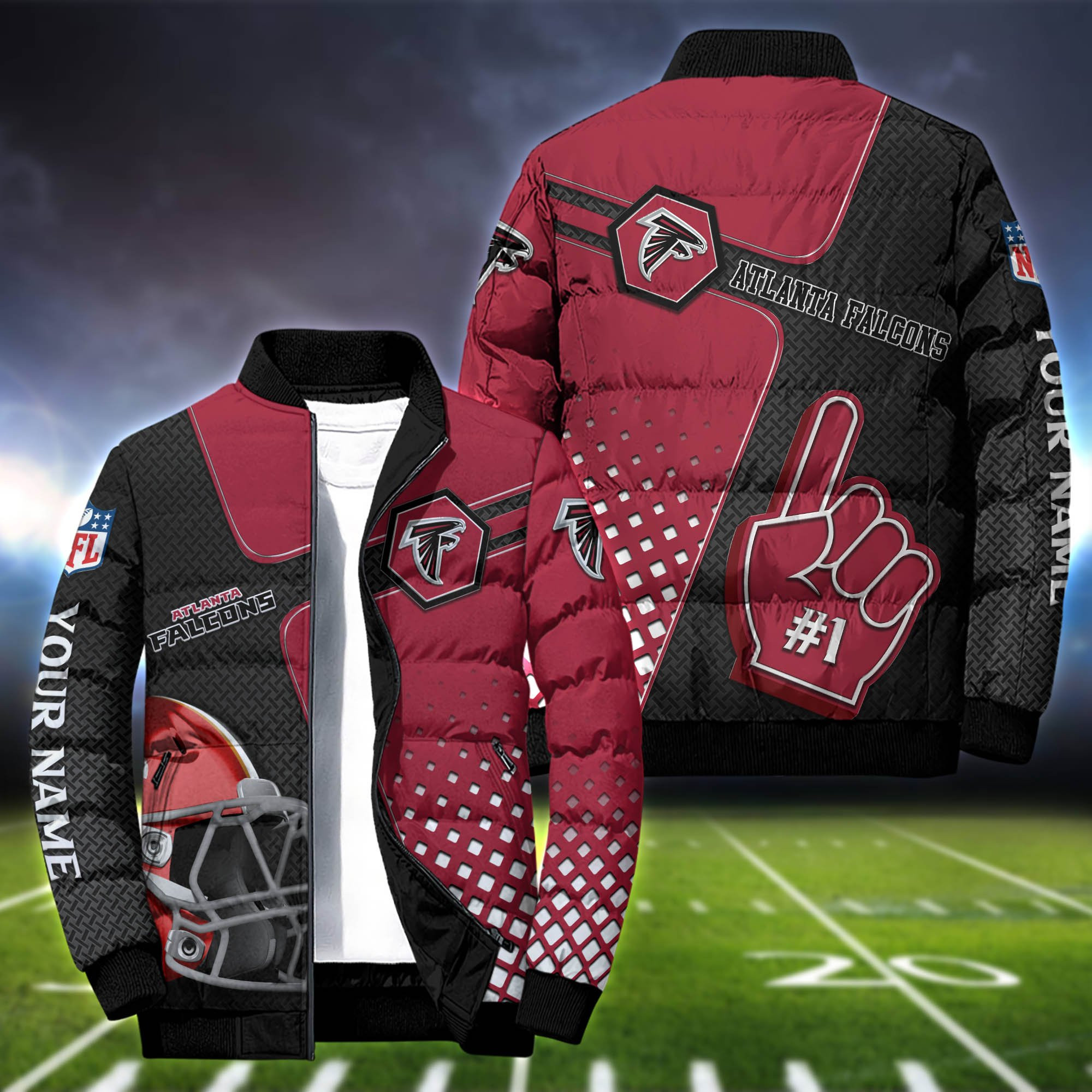 Atlanta Falcons Personalized Outdoot Coat Puffer Jacket