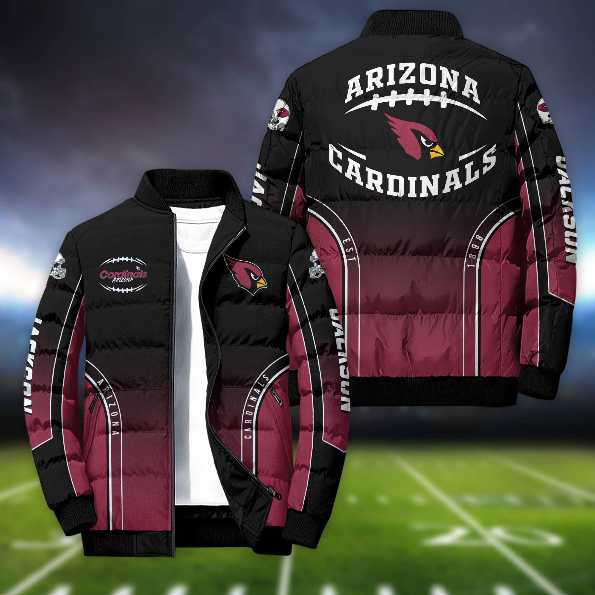Arizona Cardinals Personalized Outdoor Coat Puffer Jacket