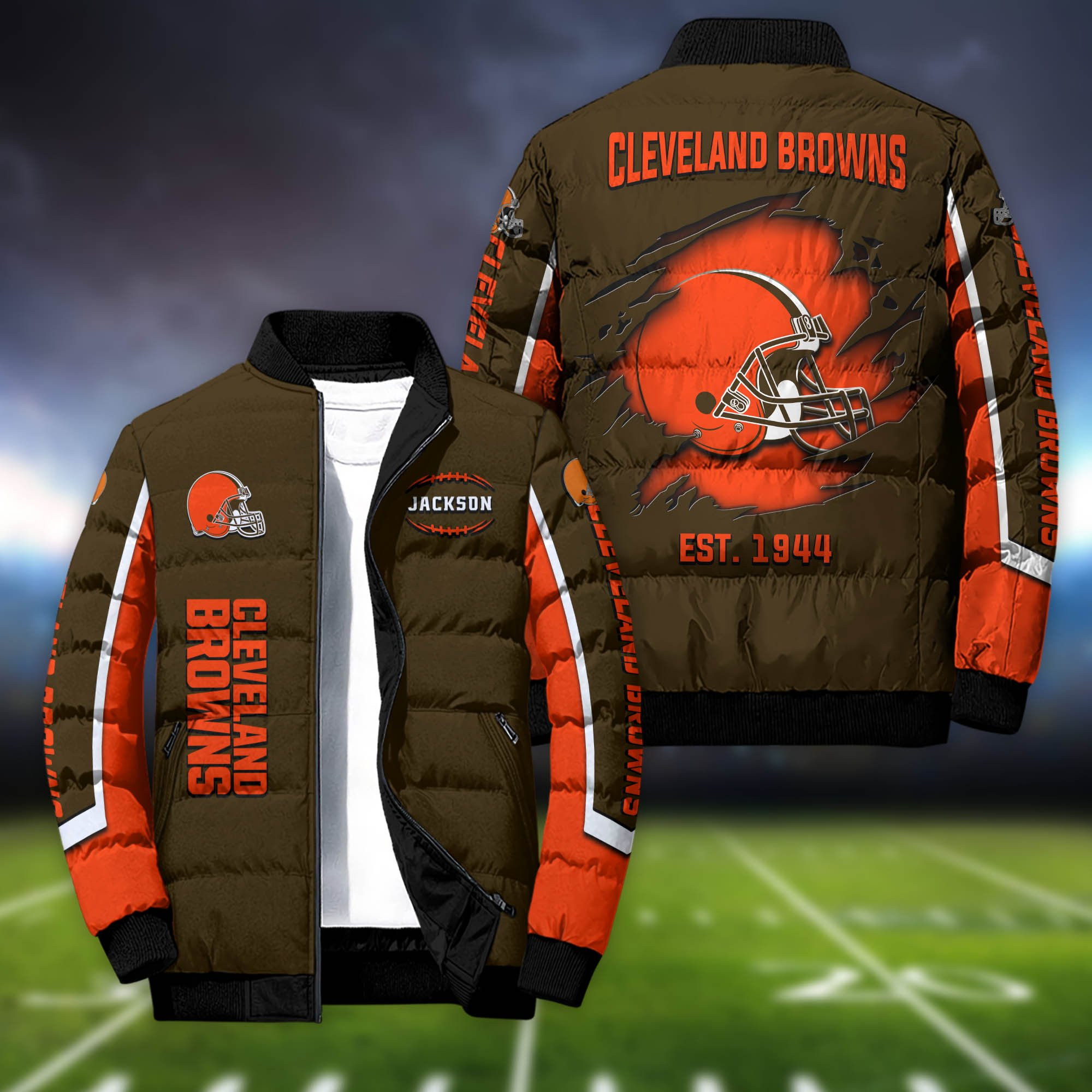 Cleveland Browns Personalized Outdoor Coat Puffer Jacket