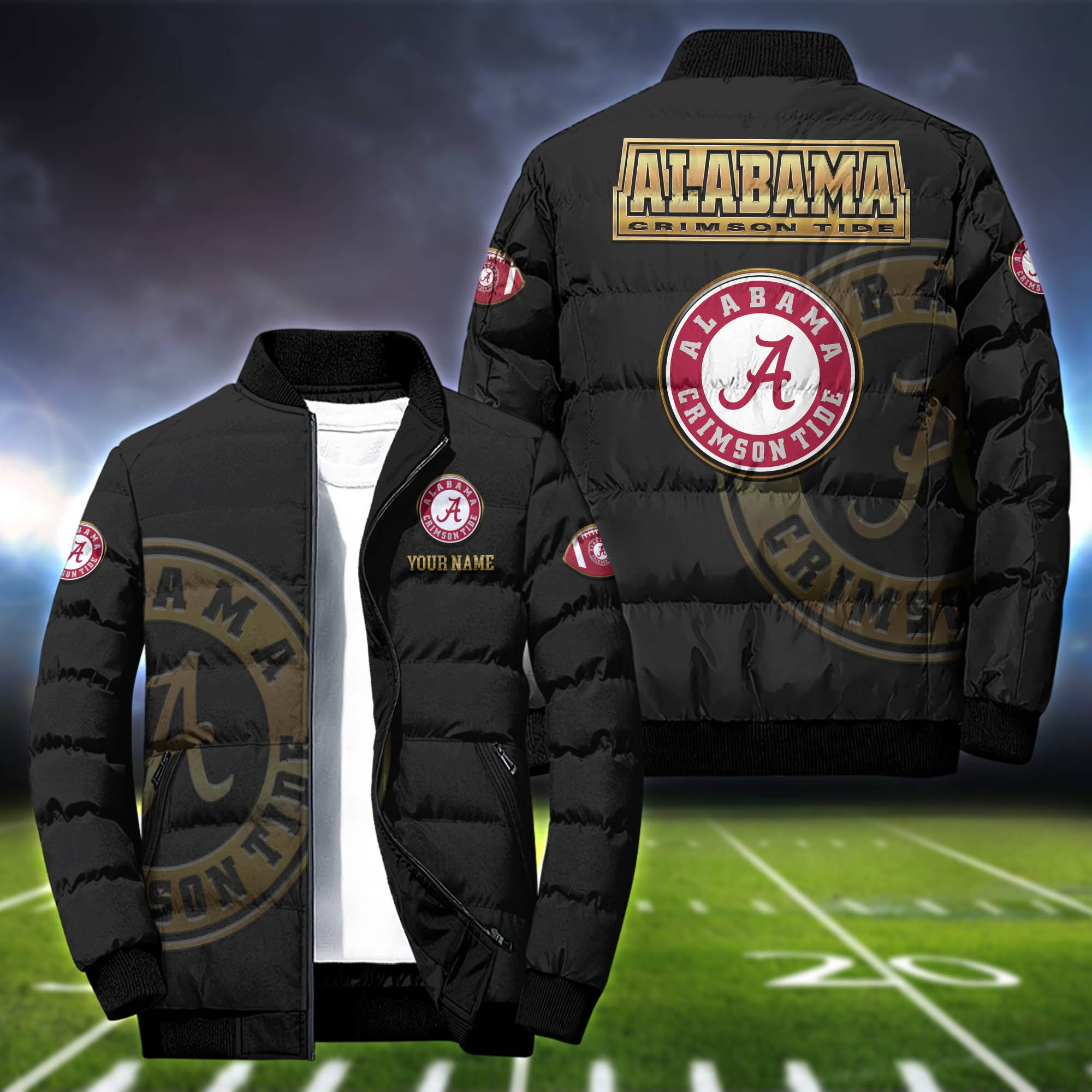 Alabama Crimson Tide Sport Personalized Outdoor Coat Puffer Jacket