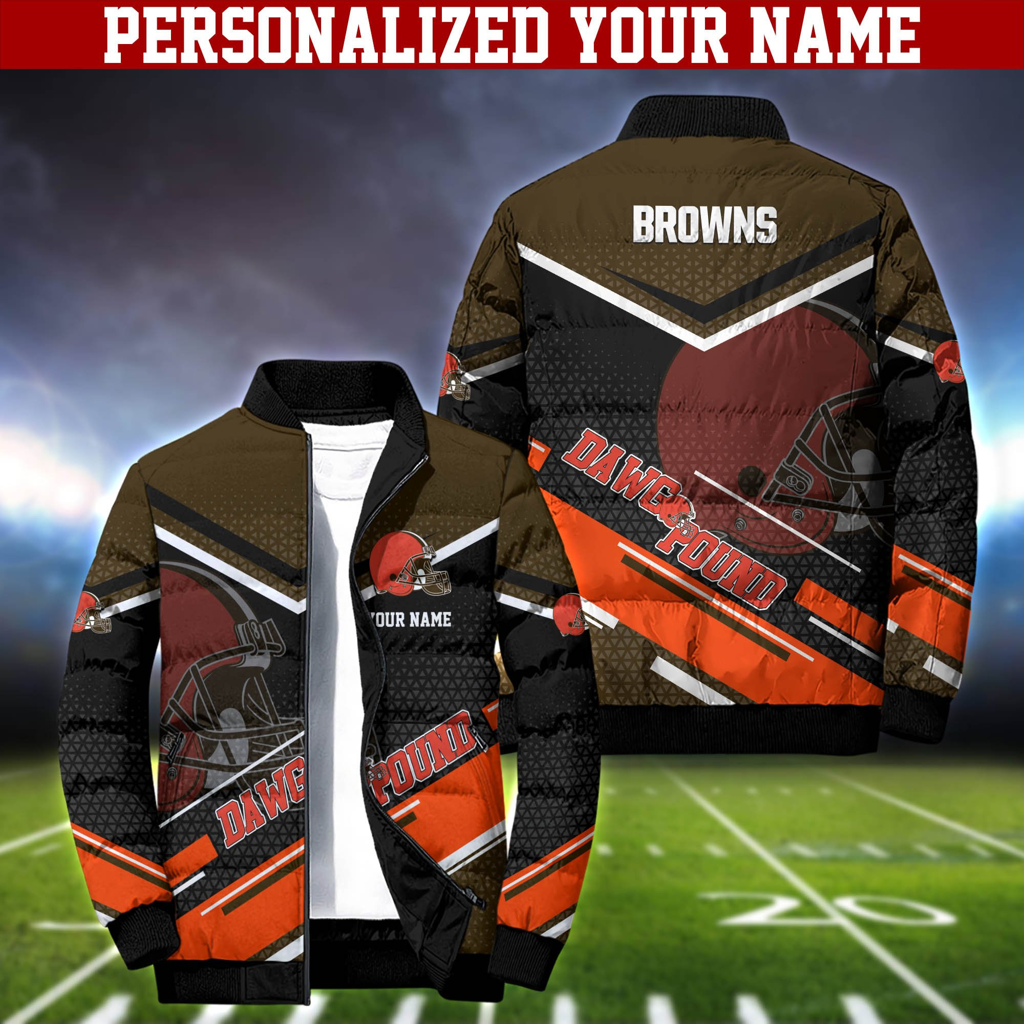 Cleveland Browns Personalized Outdoor Coat Puffer Jacket