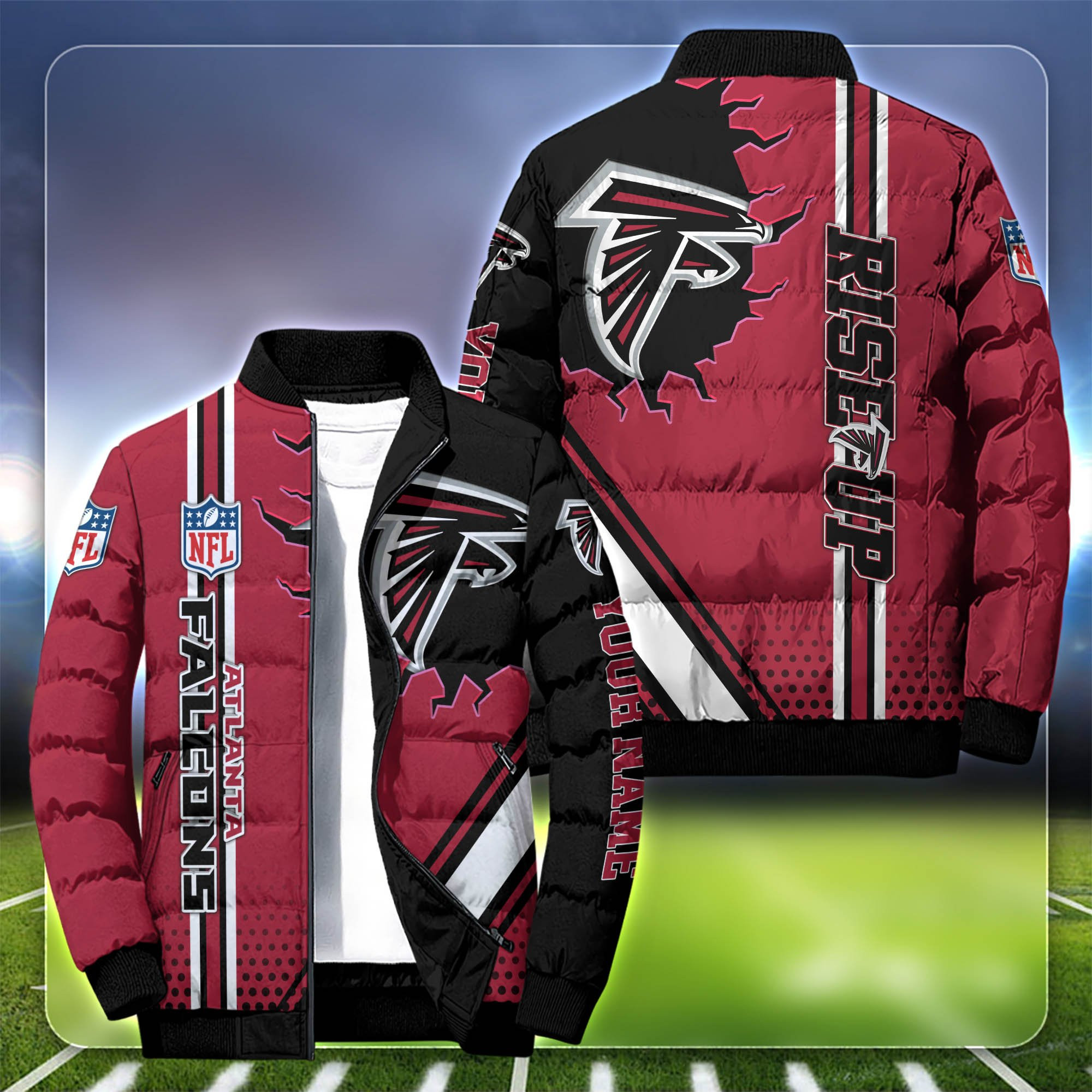 Atlanta Falcons Personalized Outdoor Coat Puffer Jacket