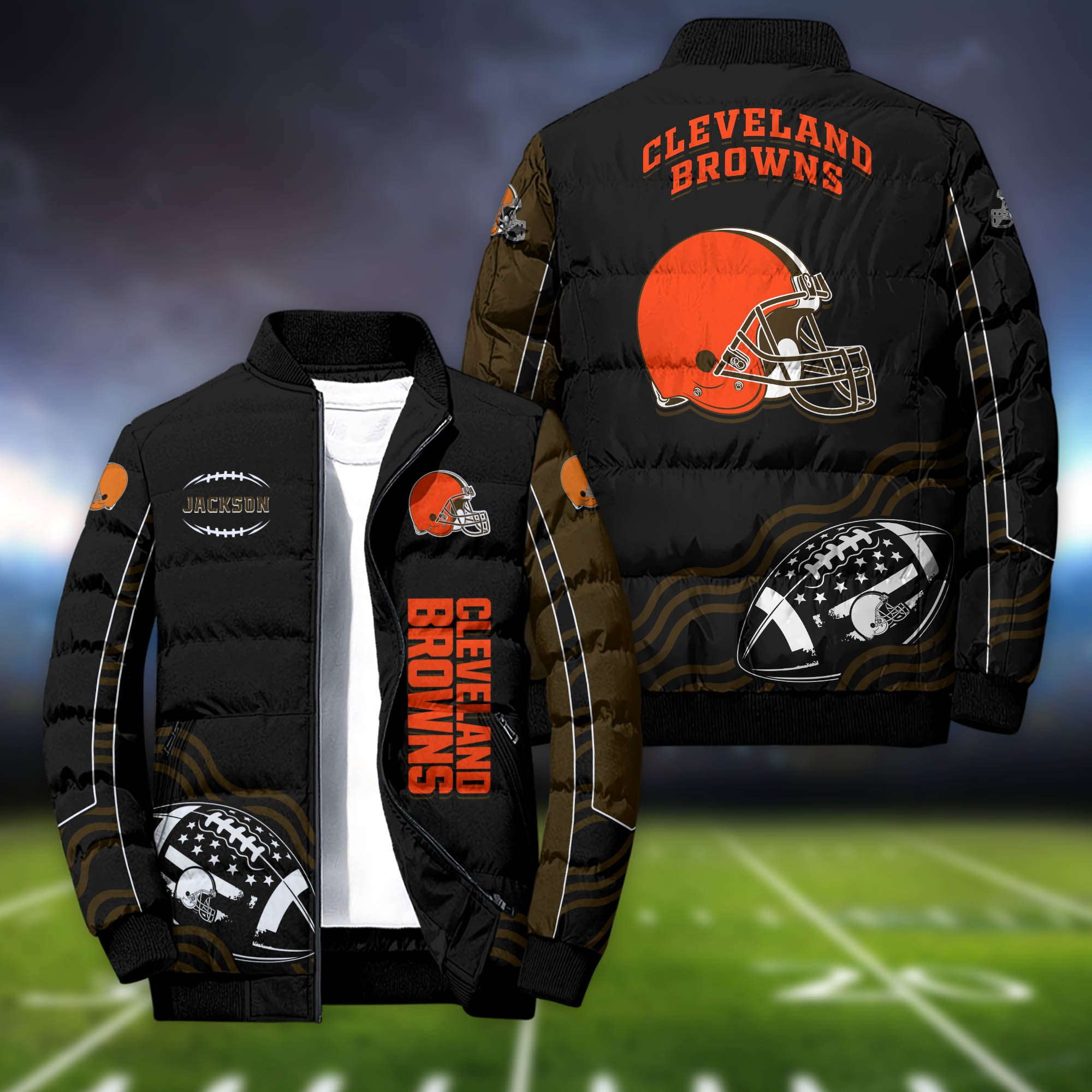 Cleveland Browns Personalized Outdoor Coat Puffer Jacket