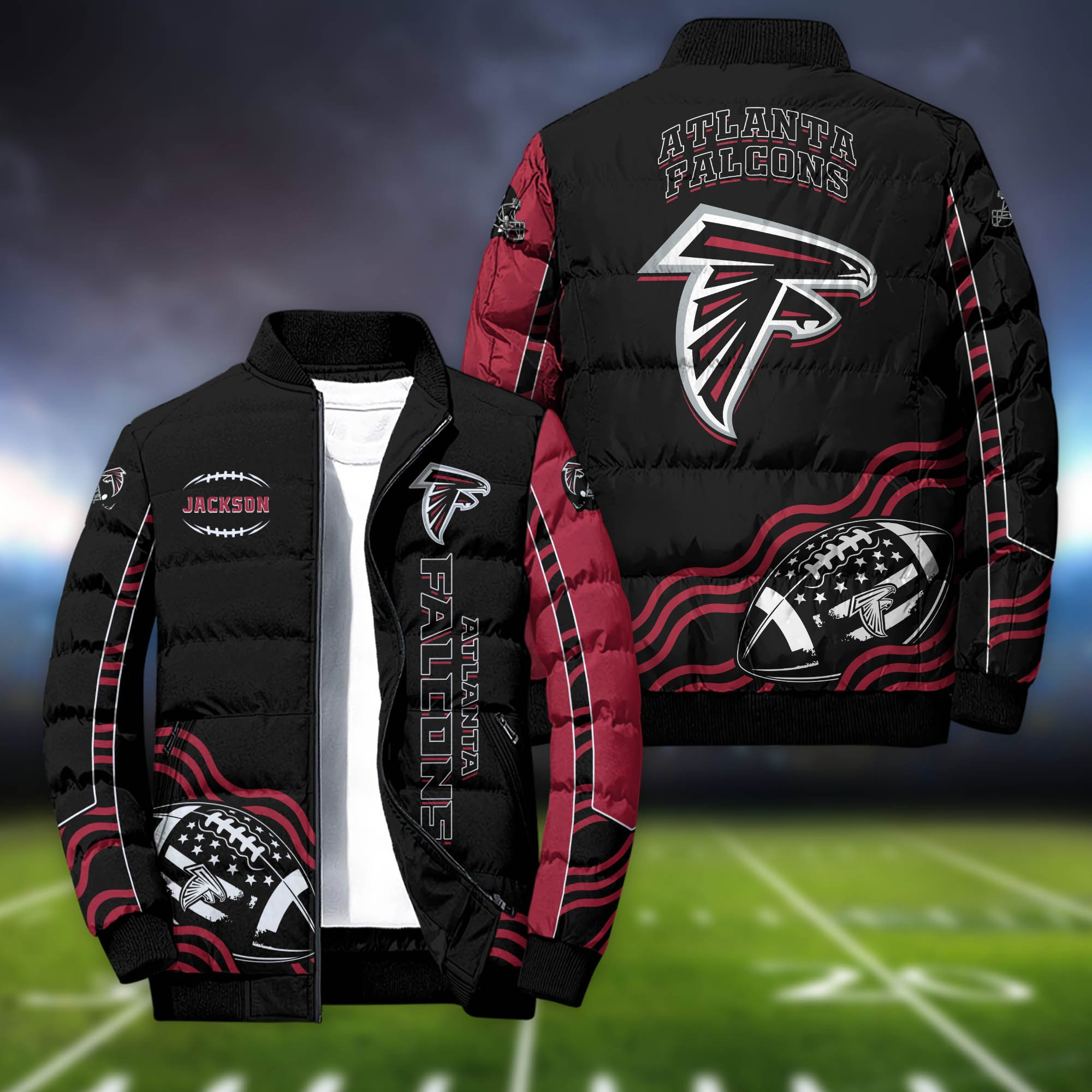 Atlanta Falcons Personalized Outdoor Coat Puffer Jacket