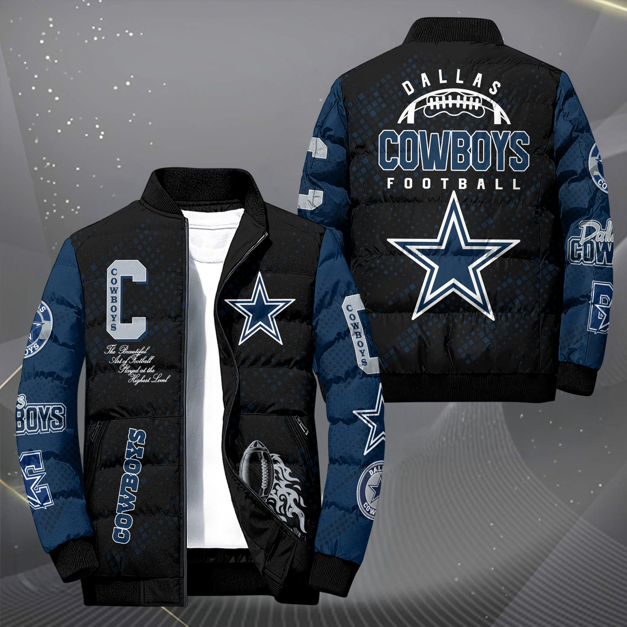 Dallas Cowboys Personalized Outdoor Coat Puffer Jacket