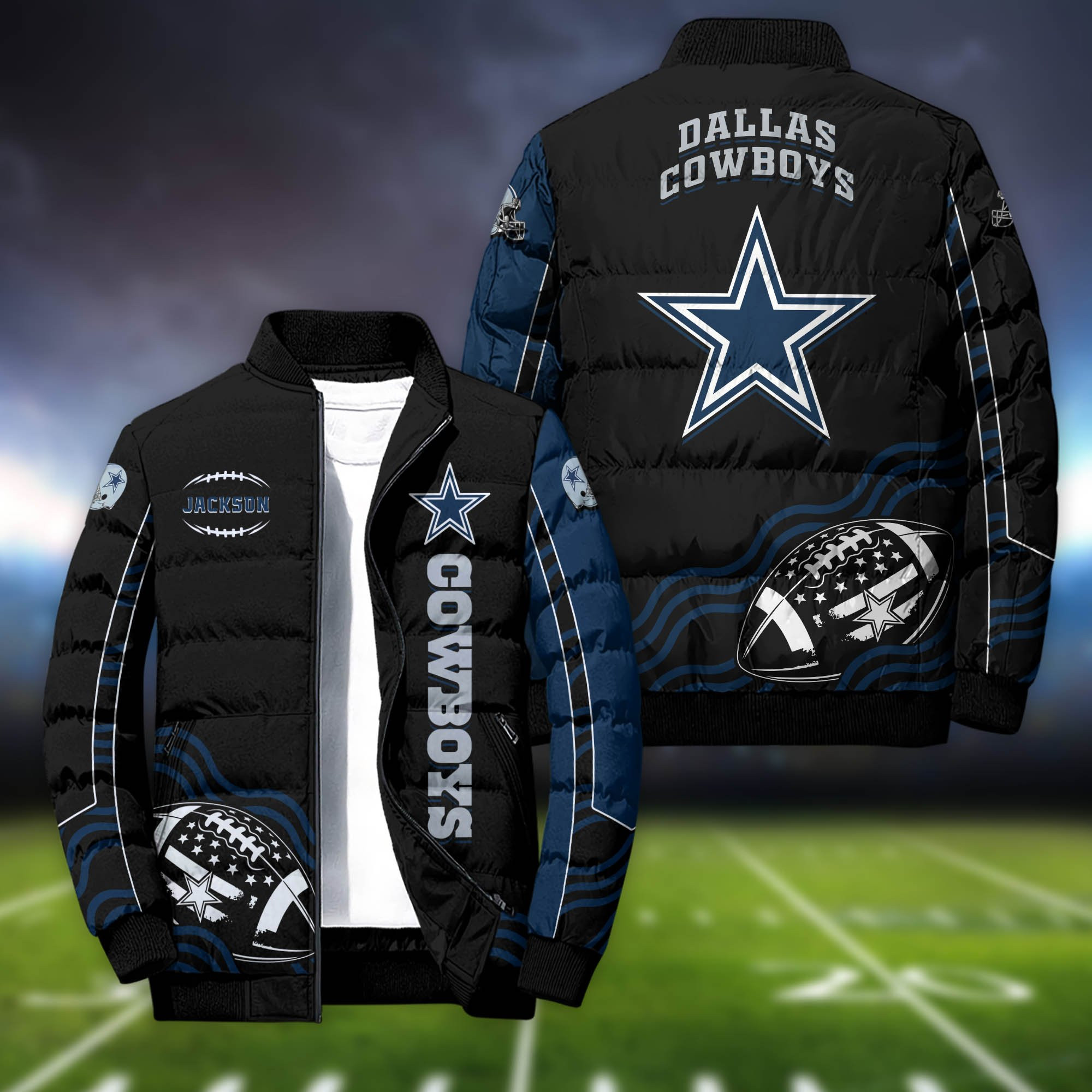 Dallas Cowboys Personalized Outdoor Coat Puffer Jacket