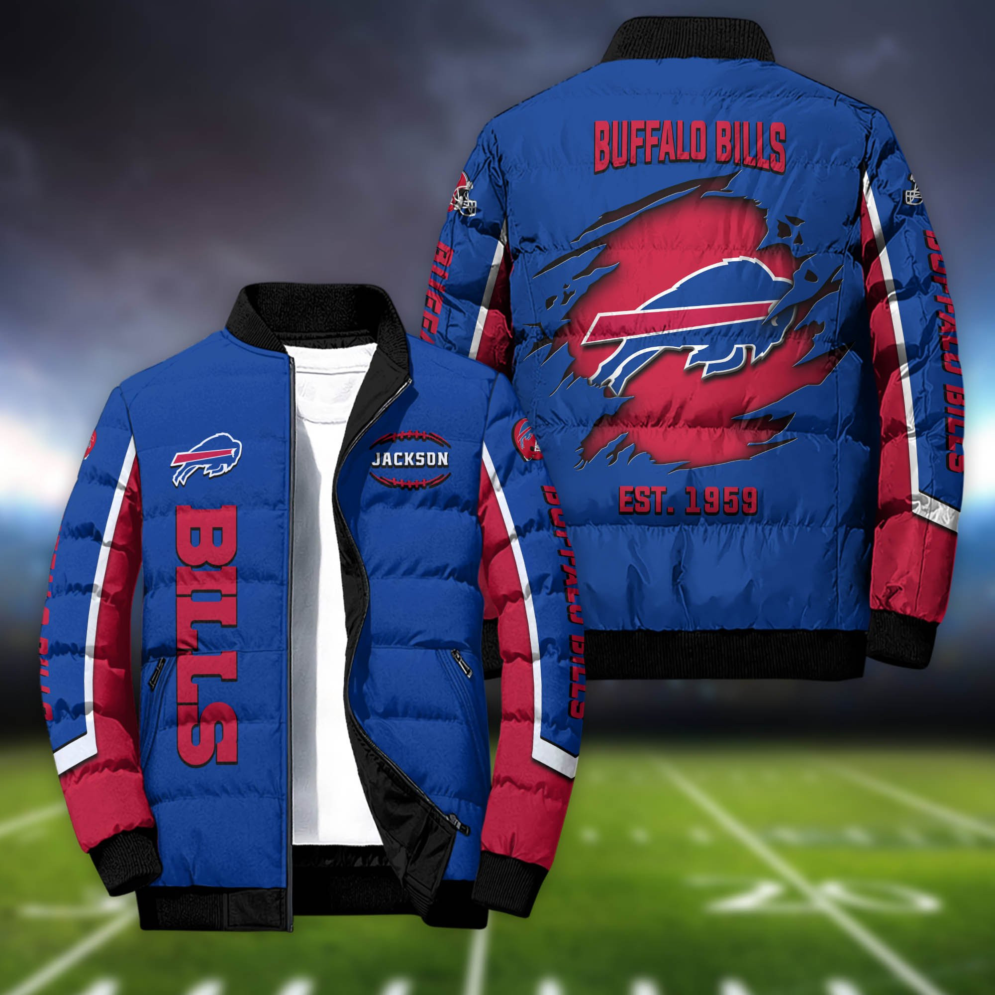 Buffalo Bills Personalized Outdoor Coat Puffer Jacket