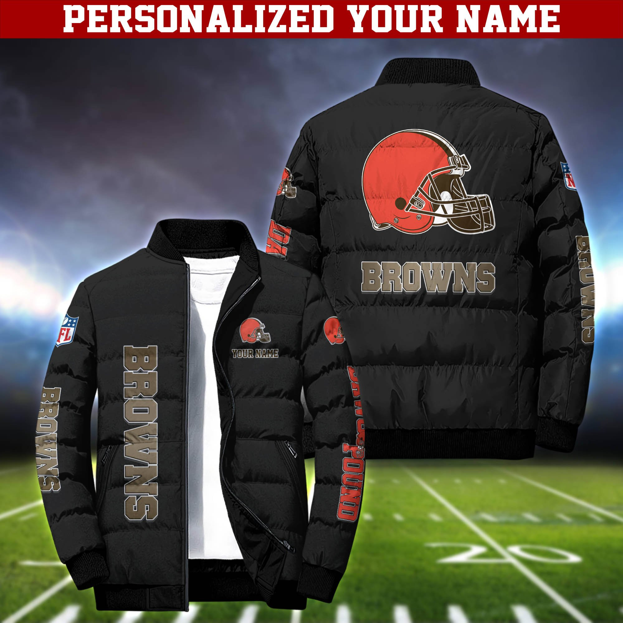 Cleveland Browns Personalized Outdoor Coat Puffer Jacket