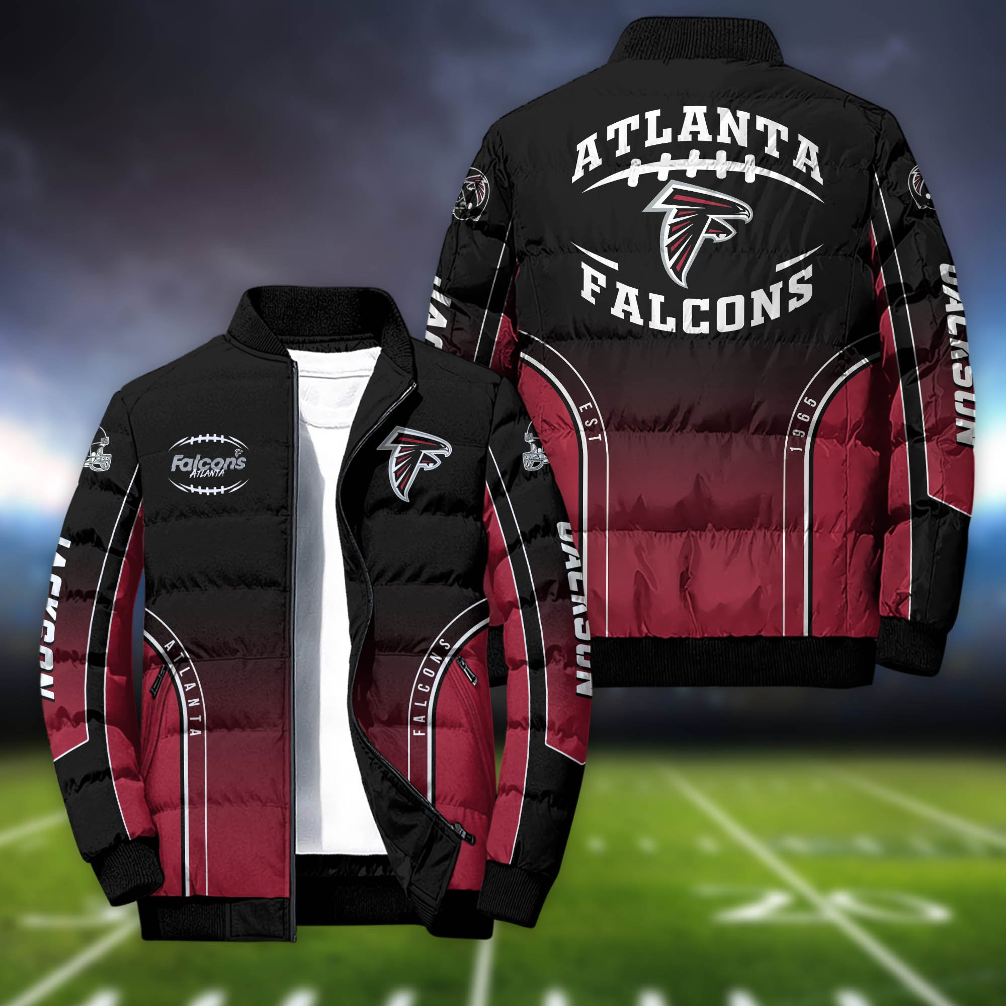 Atlanta Falcons Personalized Outdoor Coat Puffer Jacket