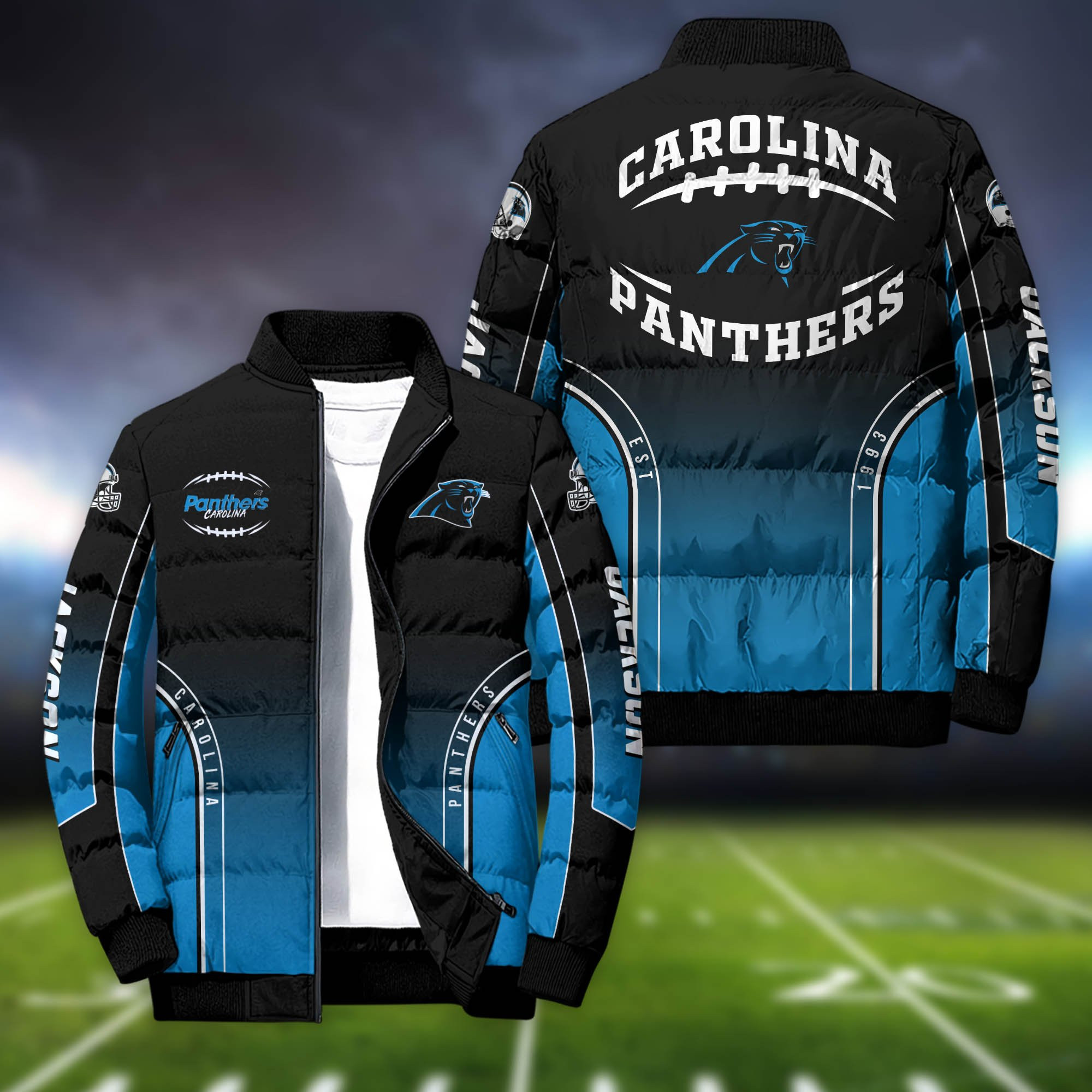 Carolina Panthers Personalized Outdoor Coat Puffer Jacket
