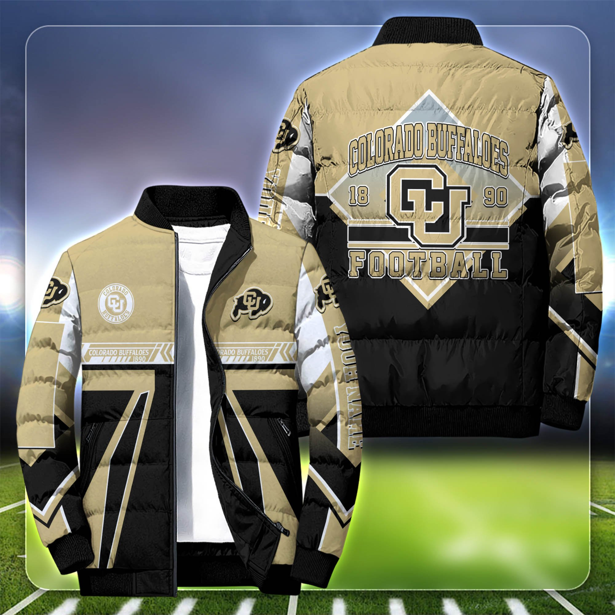Colorado Buffaloes Personalized Outdoor Coat Puffer Jacket