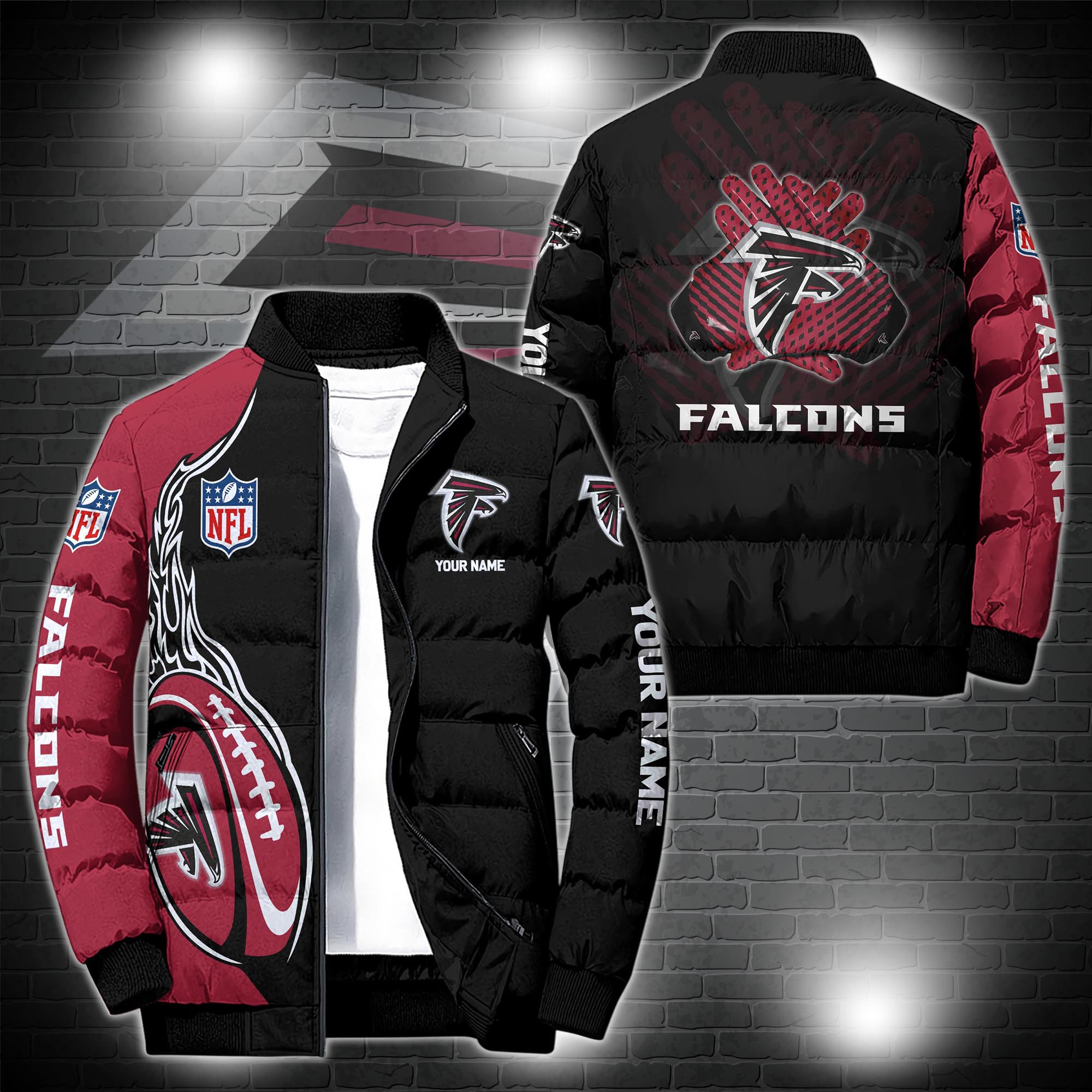 Atlanta Falconss Personalized Outdoor Coat Puffer Jacket
