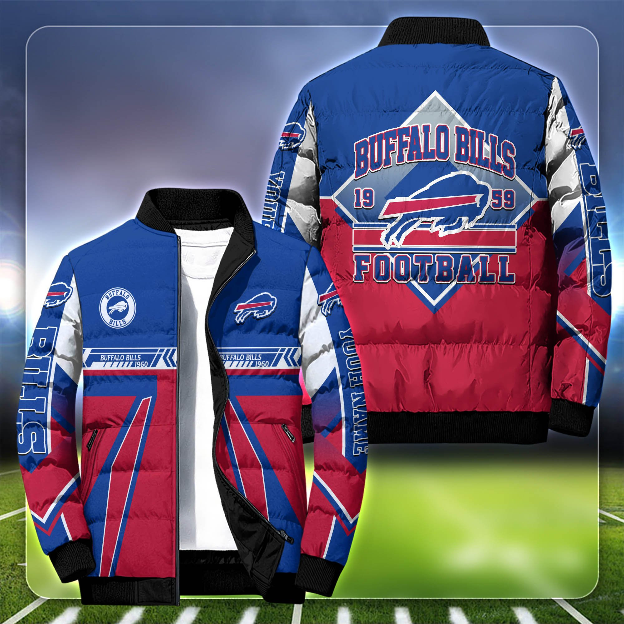 Buffalo Bills Personalized Outdoor Coat Puffer Jacket