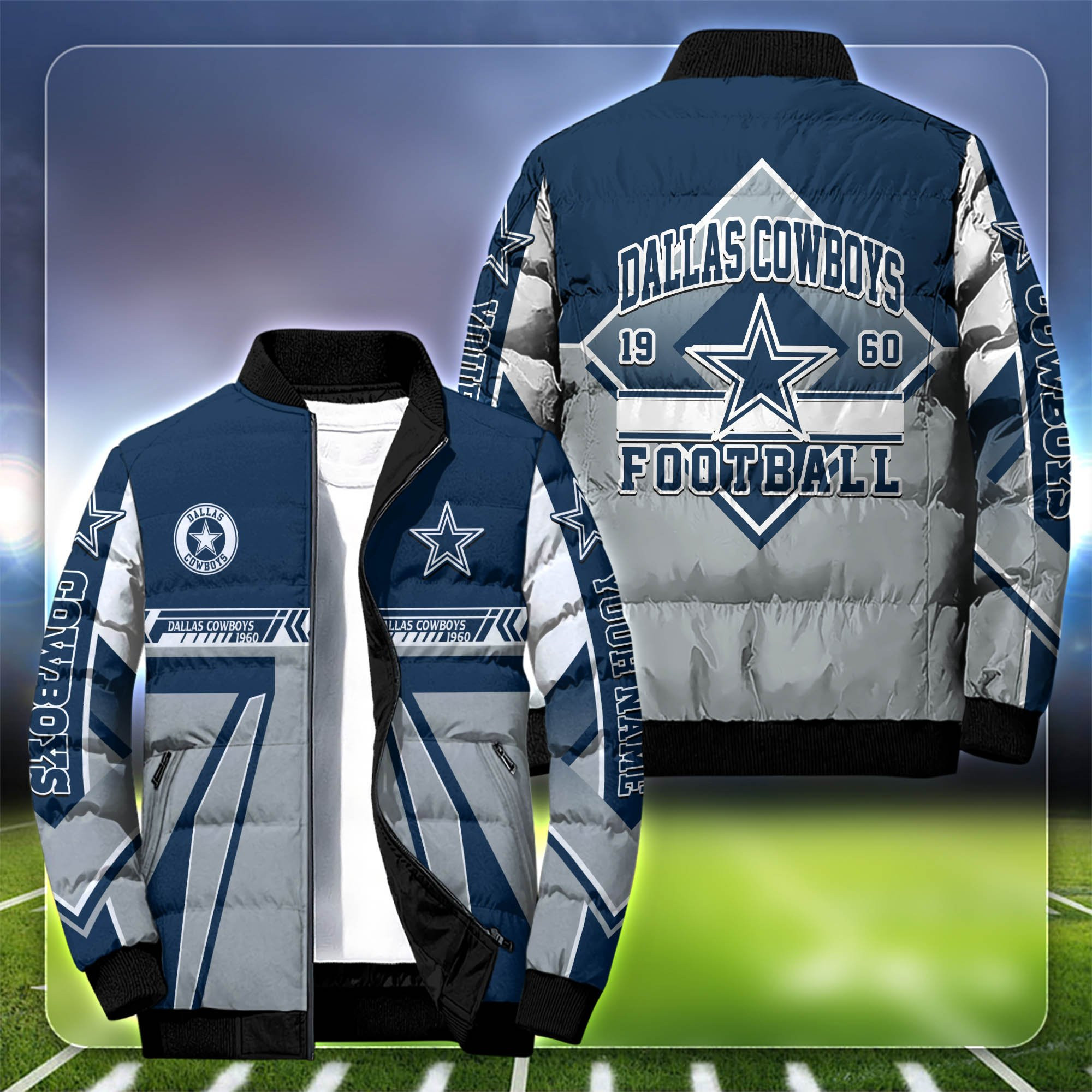 Dallas Cowboys Personalized Outdoor Coat Puffer Jacket