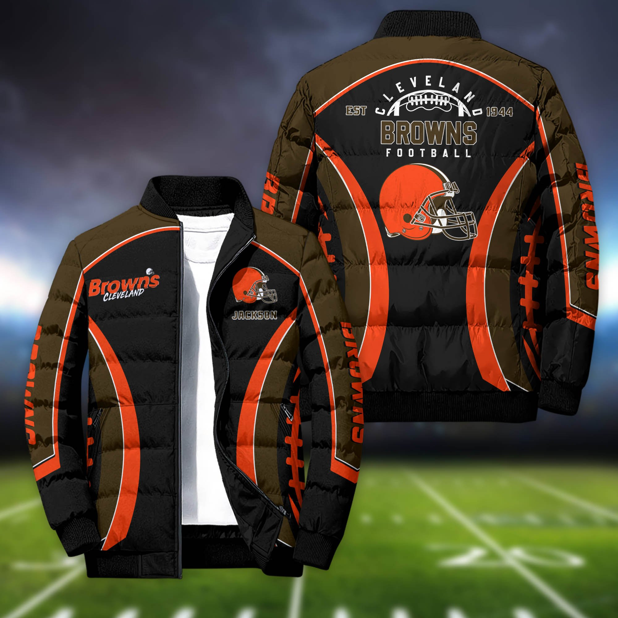 Cleveland Browns Personalized Outdoor Coat Puffer Jacket