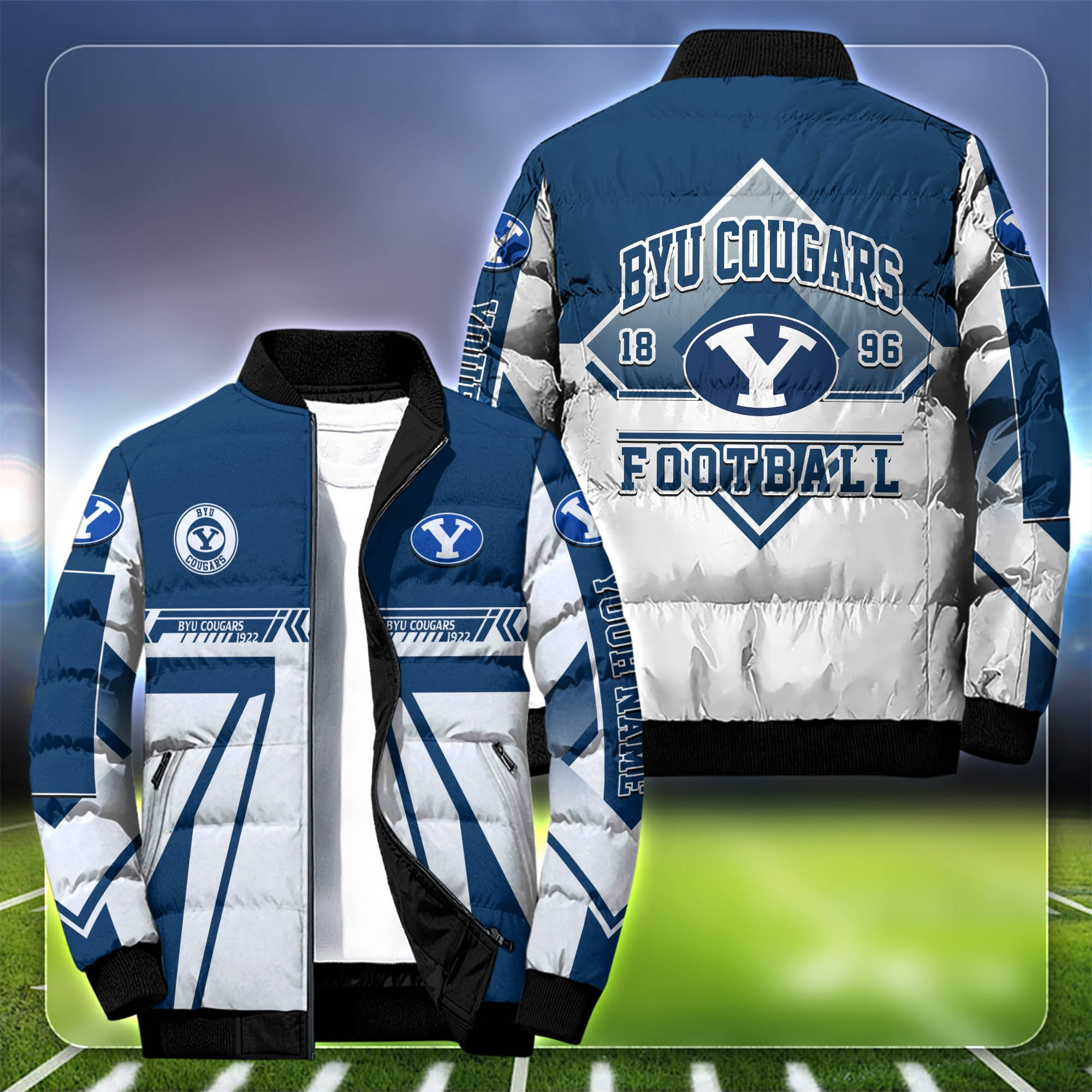 BYU Cougars Personalized Outdoor Coat Puffer Jacket