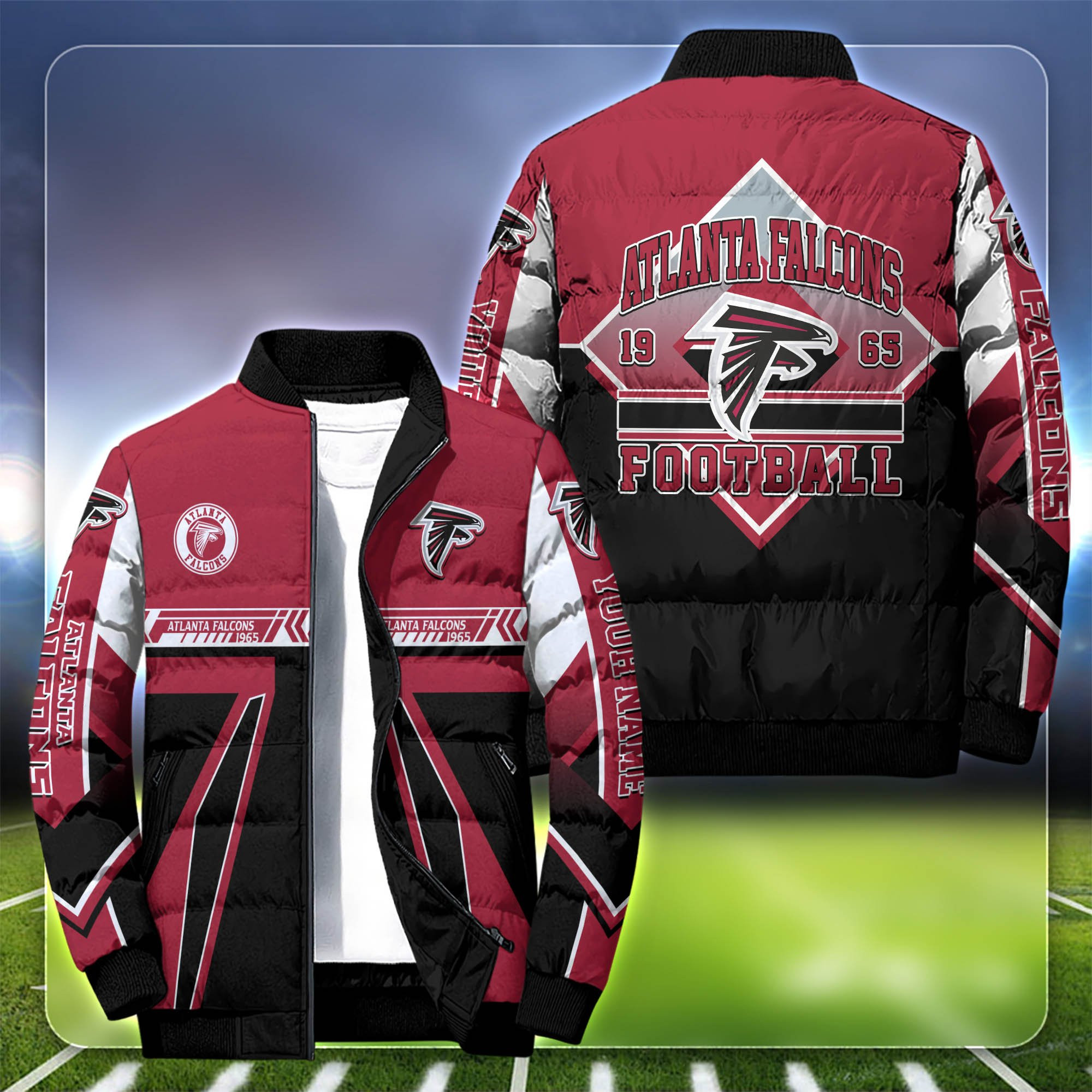 Atlanta Falcons Personalized Outdoor Coat Puffer Jacket