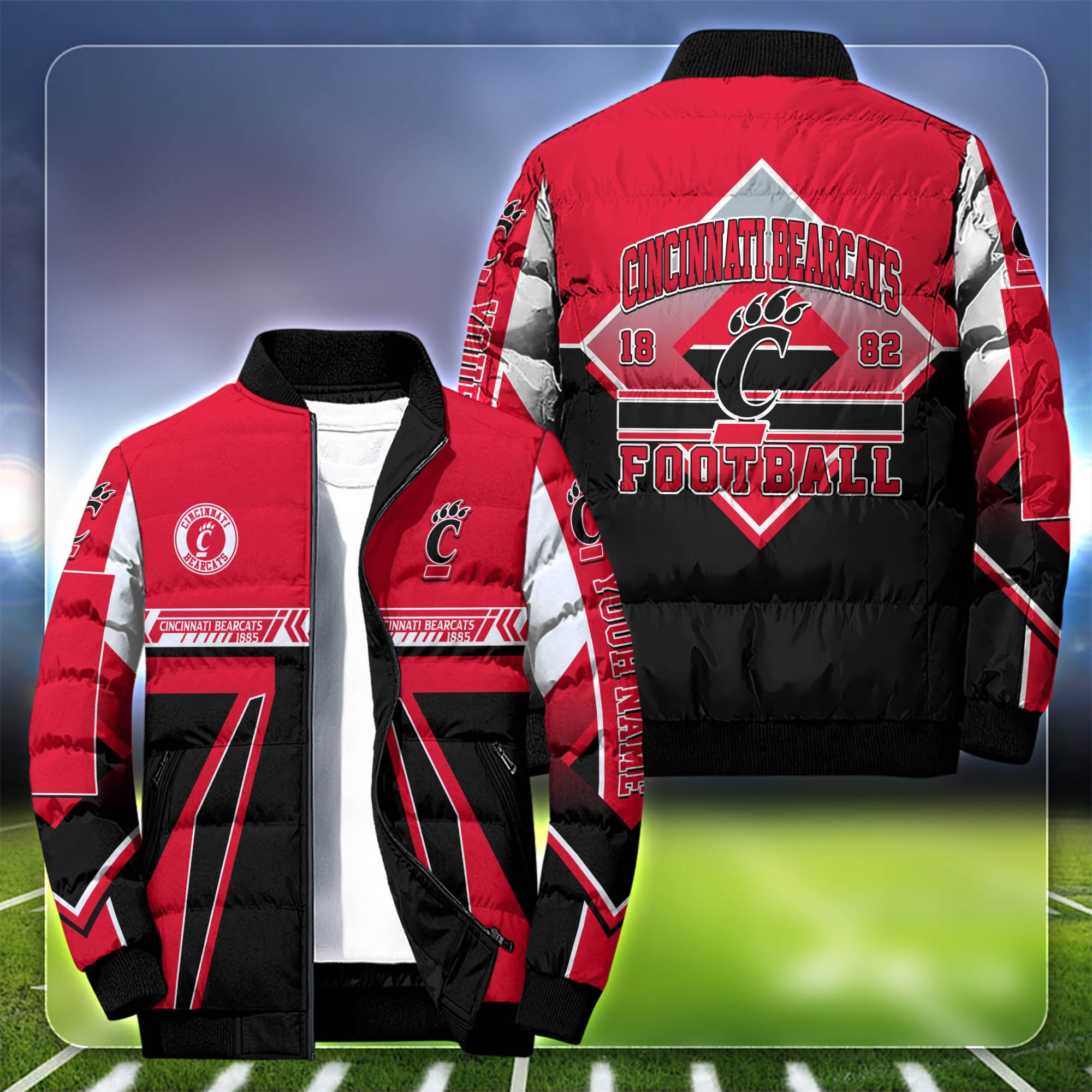 Cincinnati Bearcats Personalized Outdoor Coat Puffer Jacket