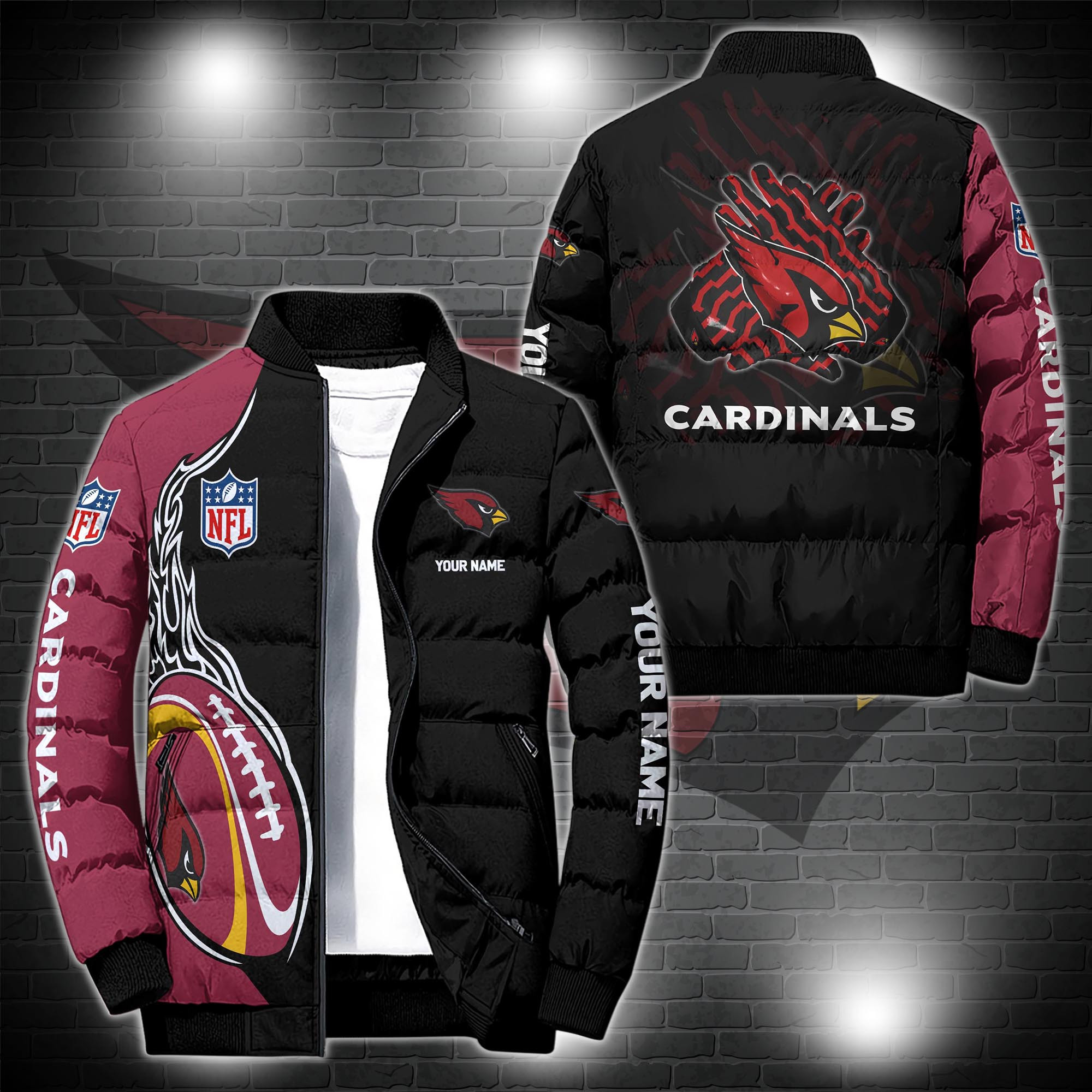 Arizona Cardinalss Personalized Outdoor Coat Puffer Jacket