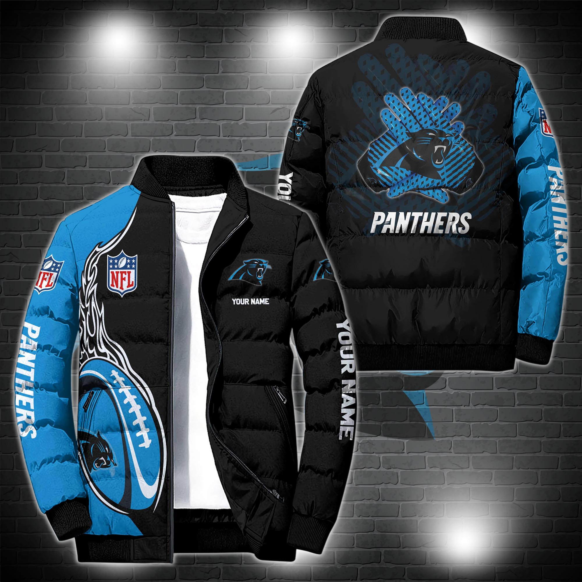 Carolina Pantherss Personalized Outdoor Coat Puffer Jacket