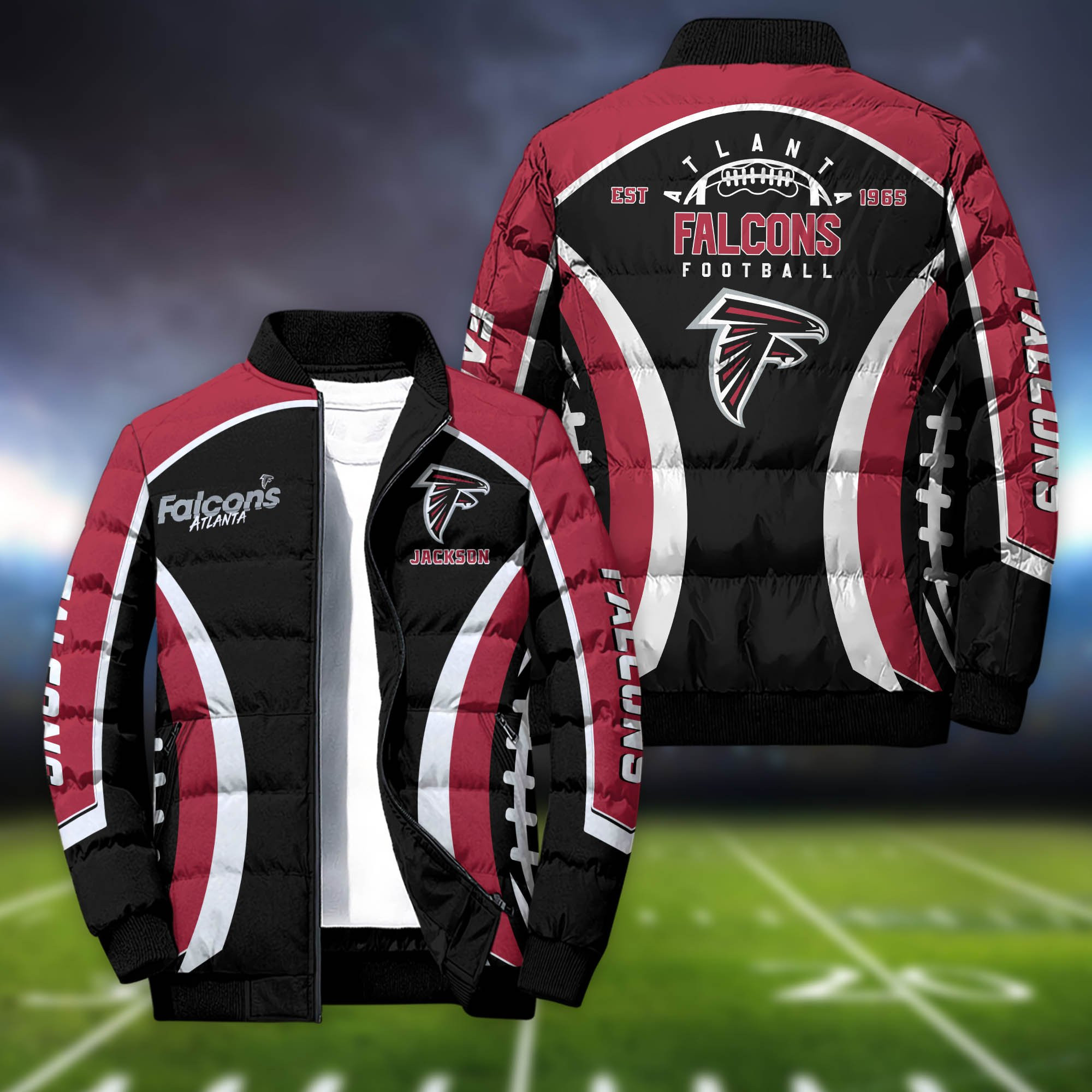 Atlanta Falcons Personalized Outdoor Coat Puffer Jacket