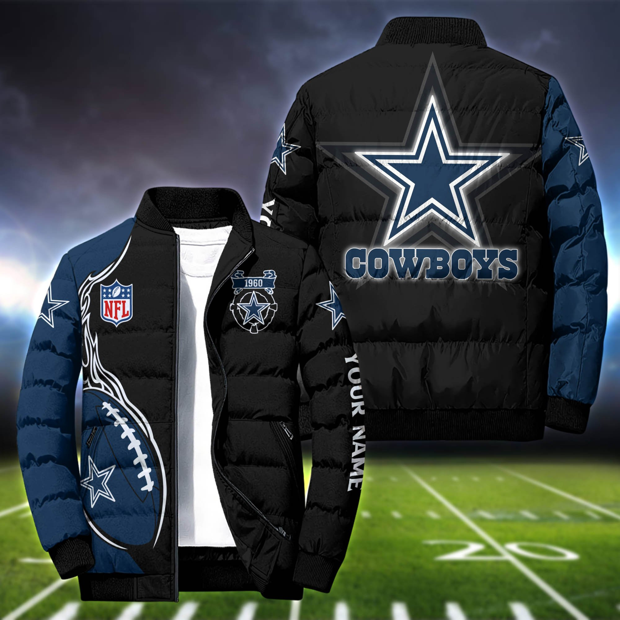 Dallas Cowboys Personalized Outdoor Coat Puffer Jacket