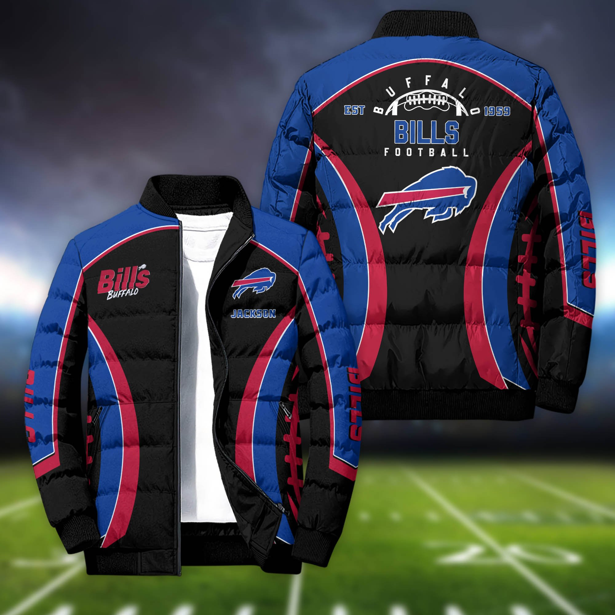 Buffalo Bills Personalized Outdoor Coat Puffer Jacket