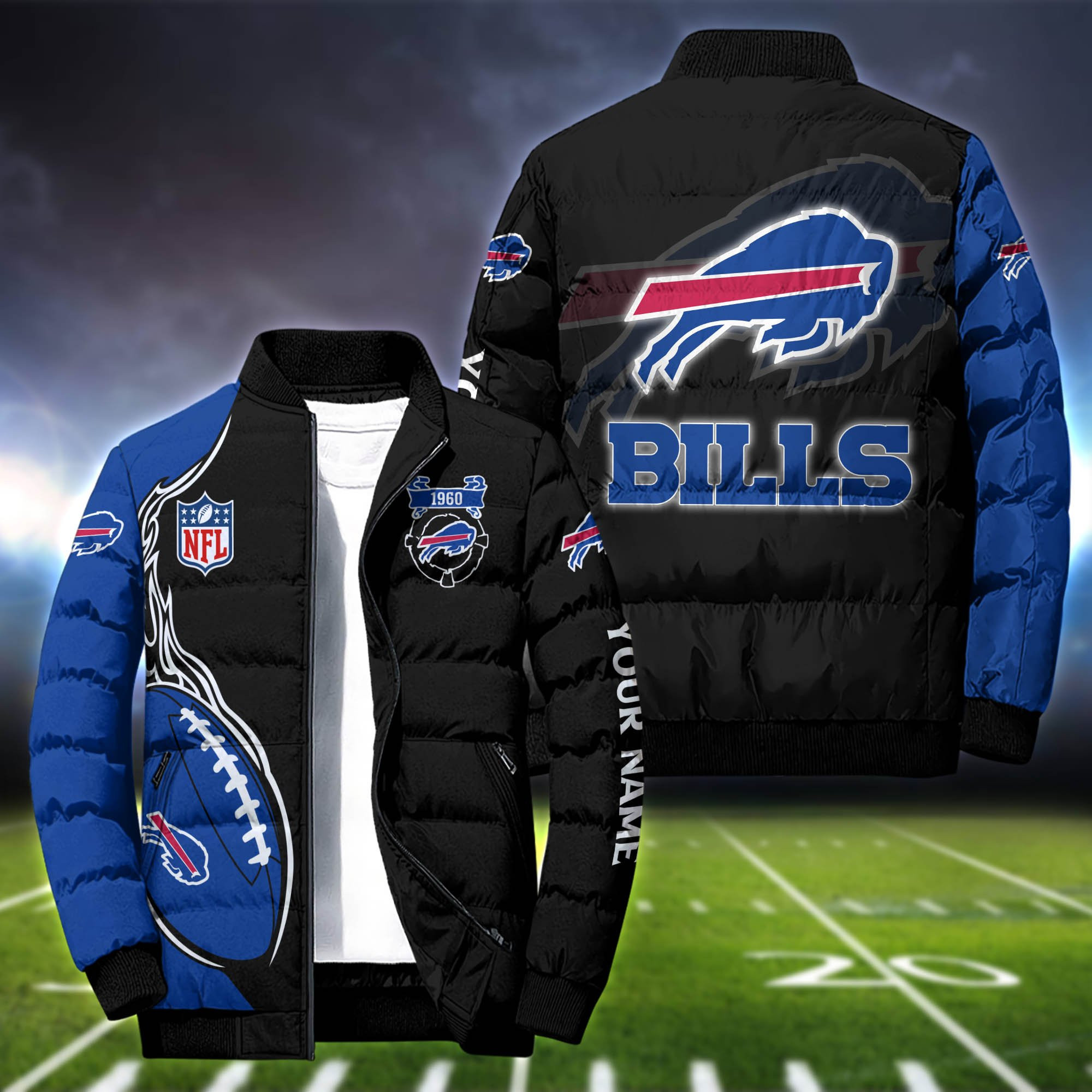 Buffalo Bills Personalized Outdoor Coat Puffer Jacket