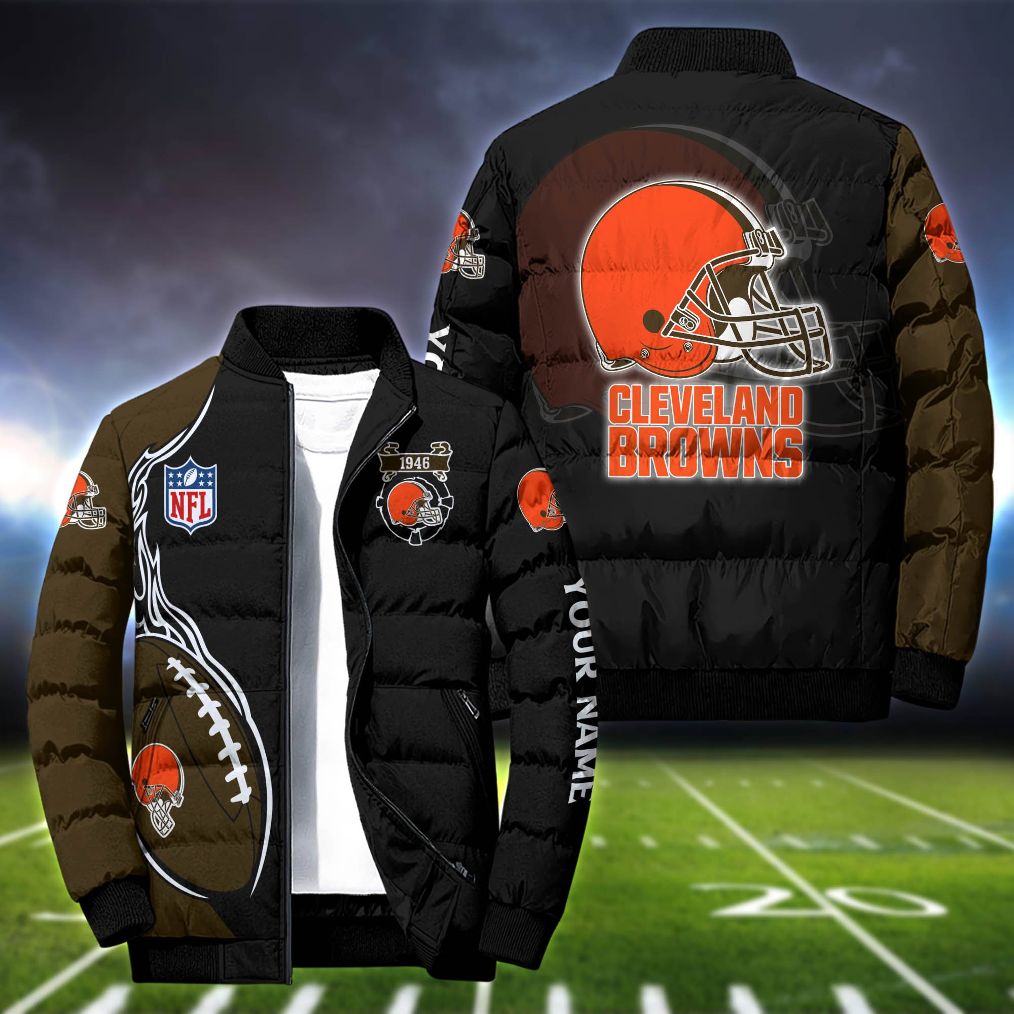 Cleveland Browns Personalized Outdoor Coat Puffer Jacket