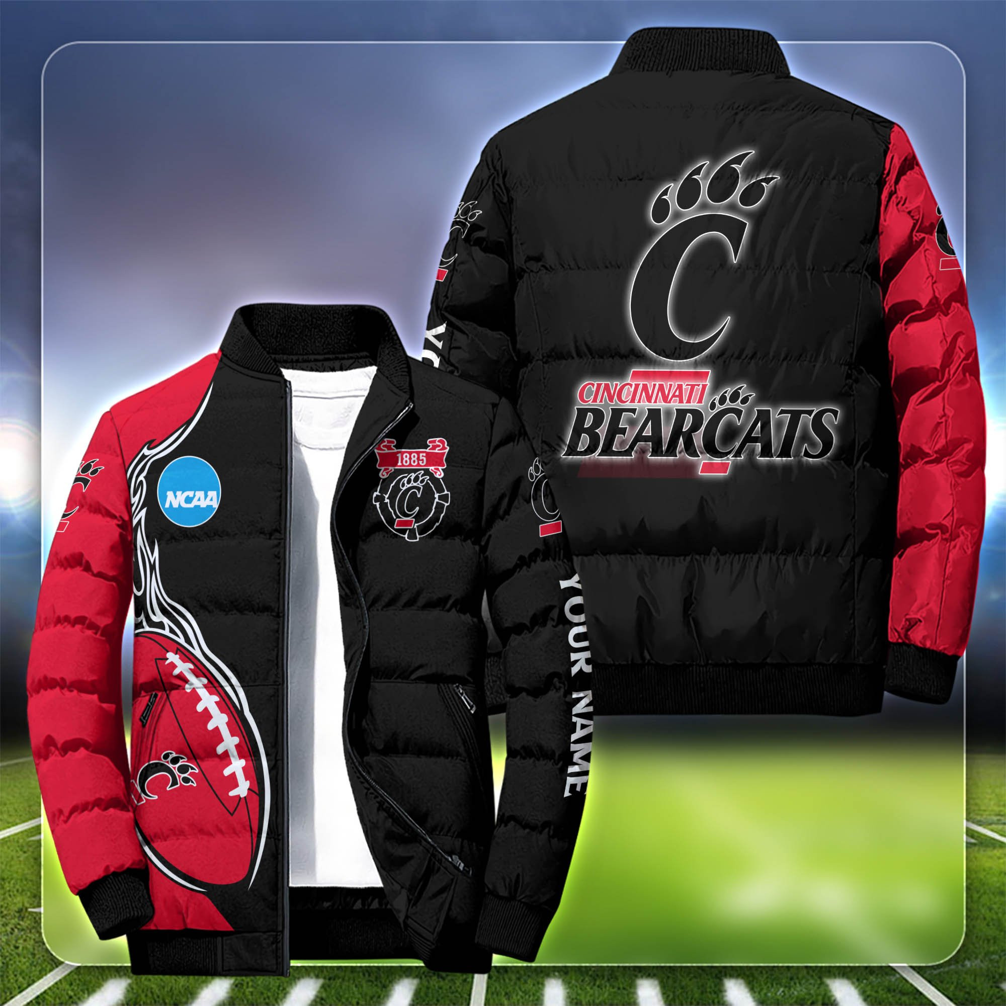 Cincinnati Bearcats Personalized Outdoor Coat Puffer Jacket