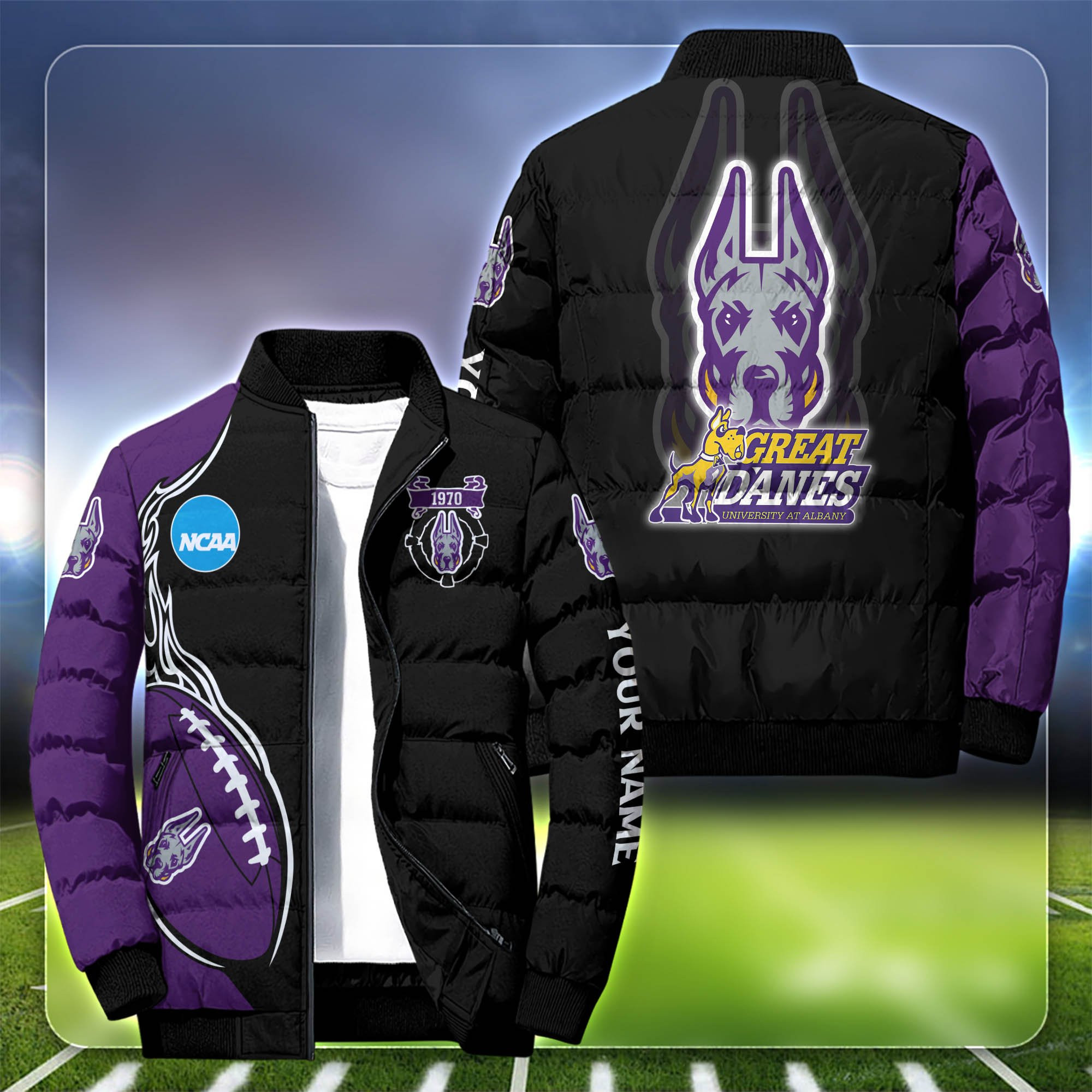 Albany Great Danes Personalized Outdoor Coat Puffer Jacket