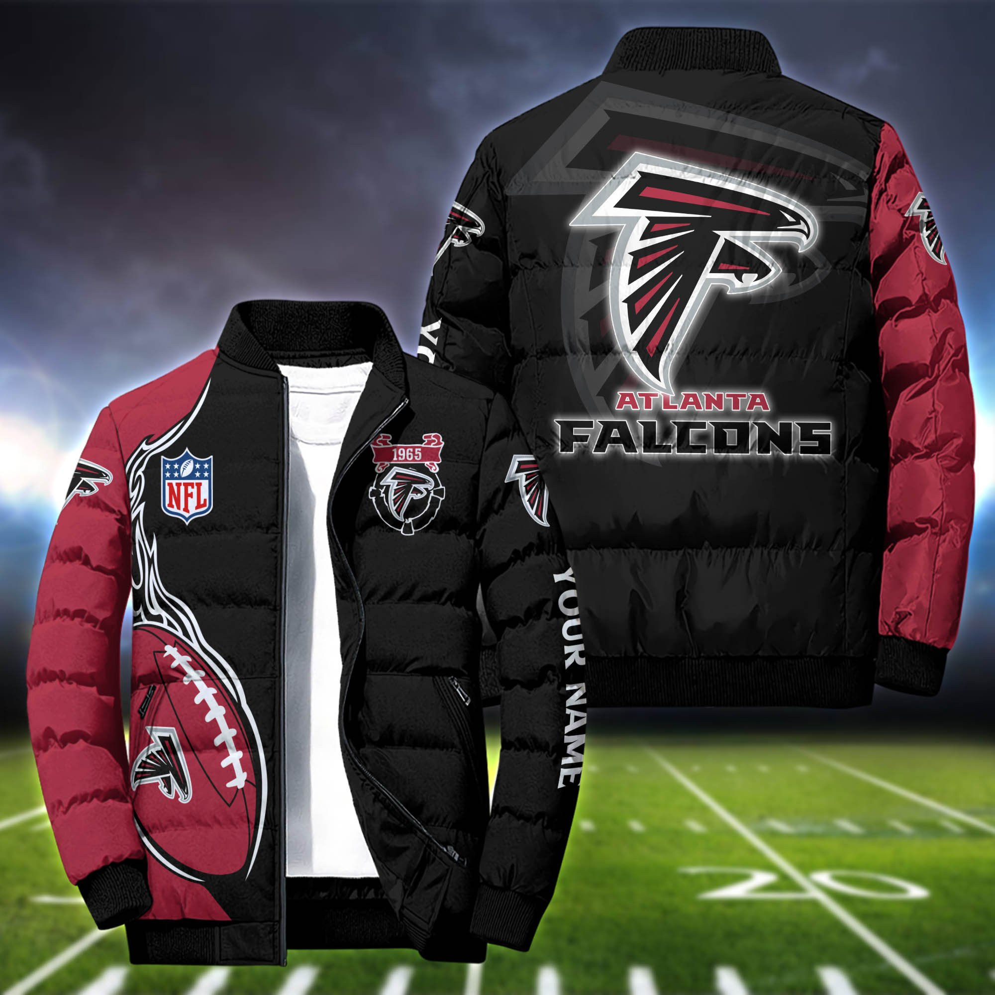 Atlanta Falcons Personalized Outdoor Coat Puffer Jacket