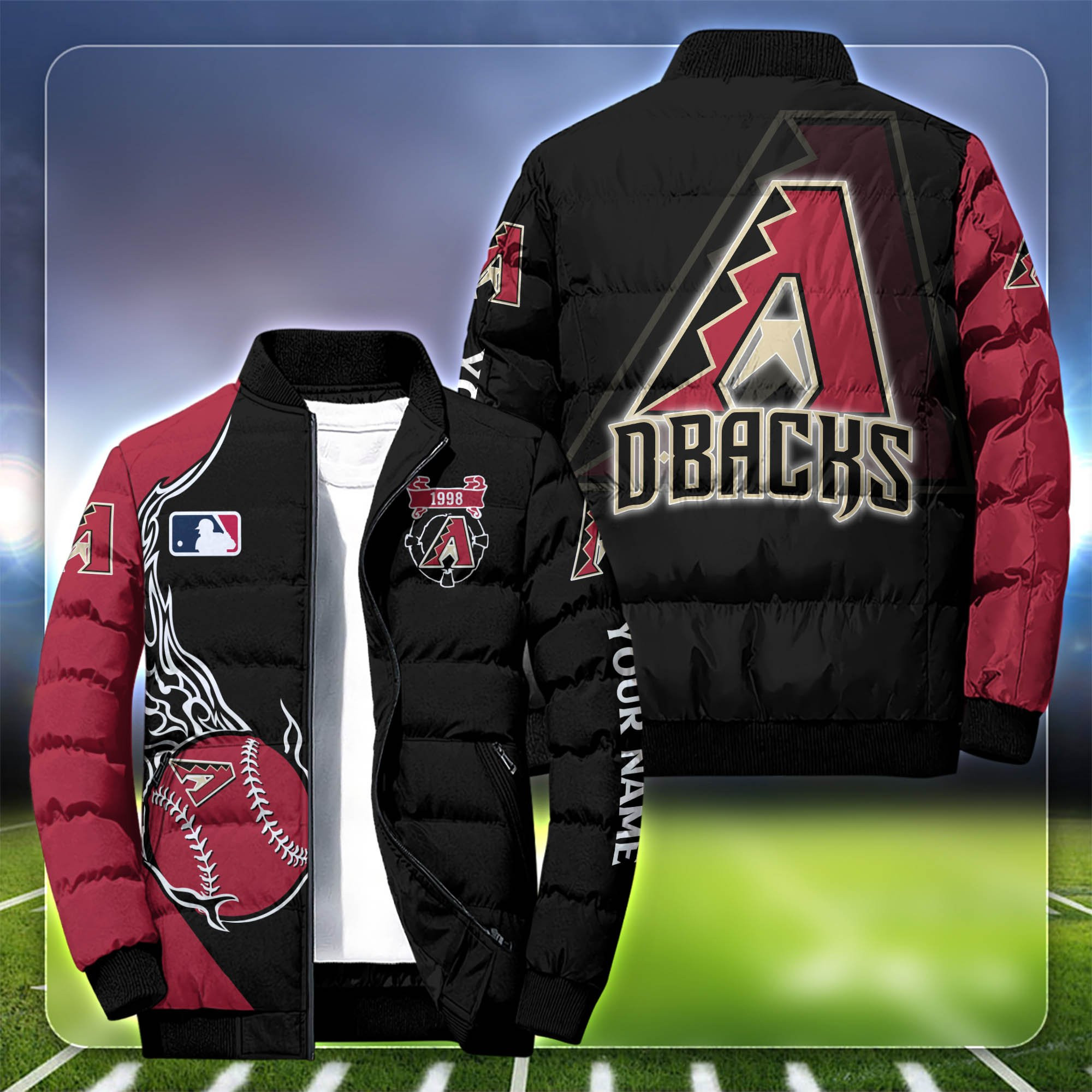 Arizona Diamondbacks Personalized Outdoor Coat Puffer Jacket