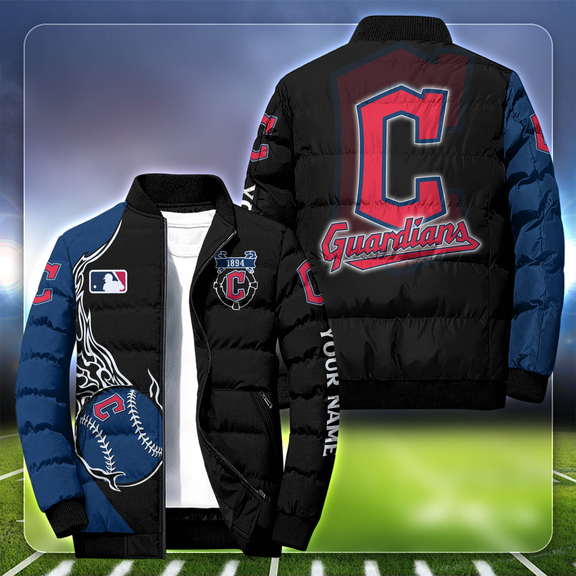 Cleveland Guardians Personalized Outdoor Coat Puffer Jacket