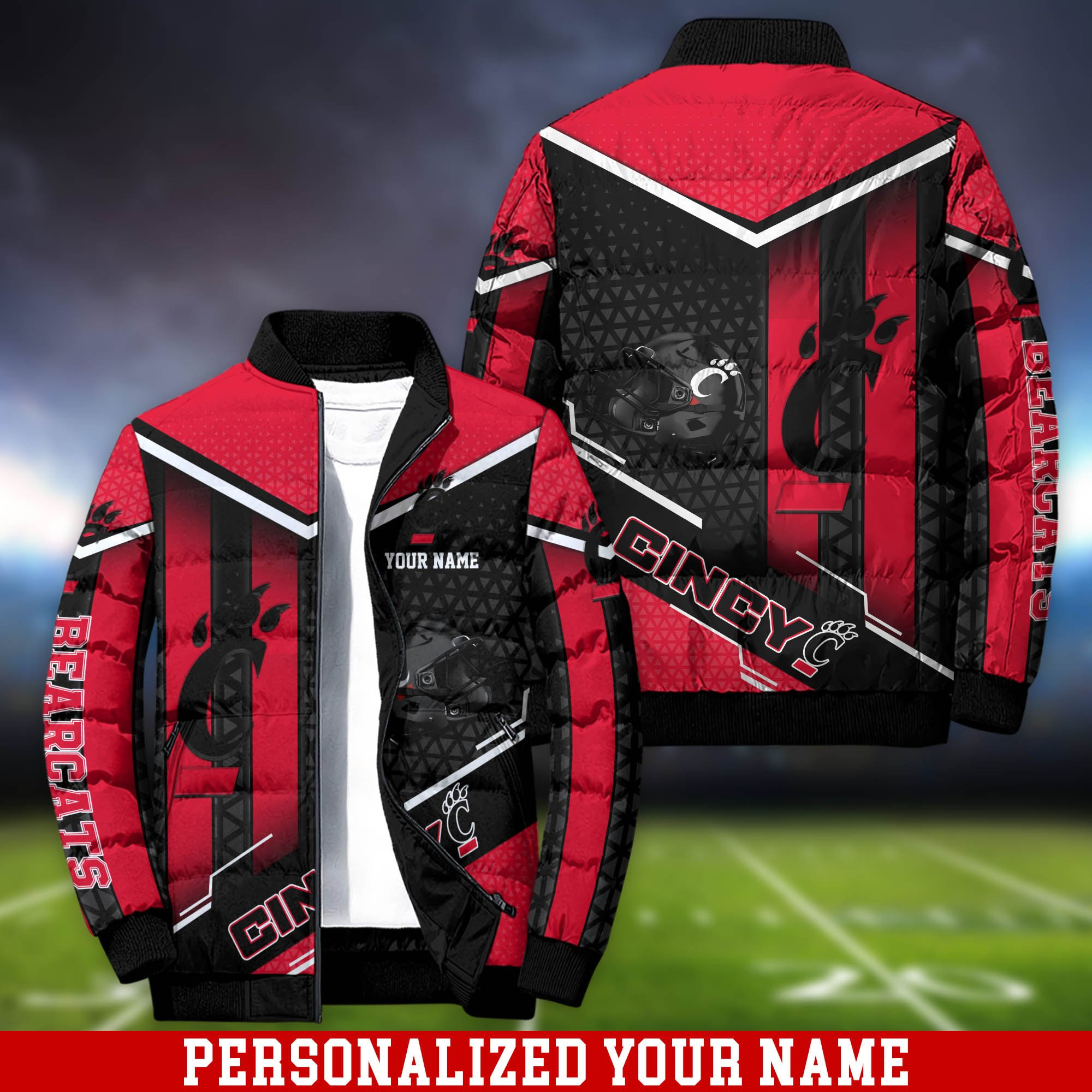 Cincinnati Bearcats Personalized Outdoor Coat Puffer Jacket