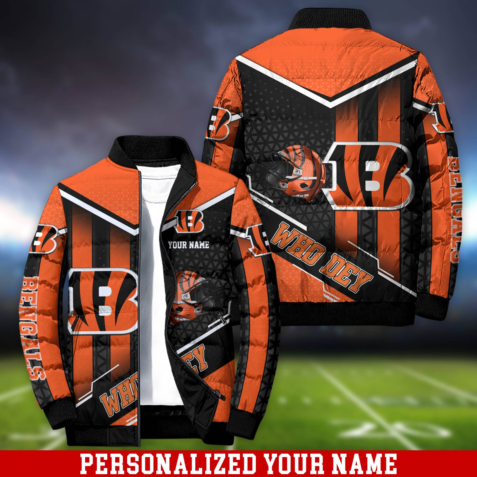 Cincinnati Bengals Personalized Outdoor Coat Puffer Jacket
