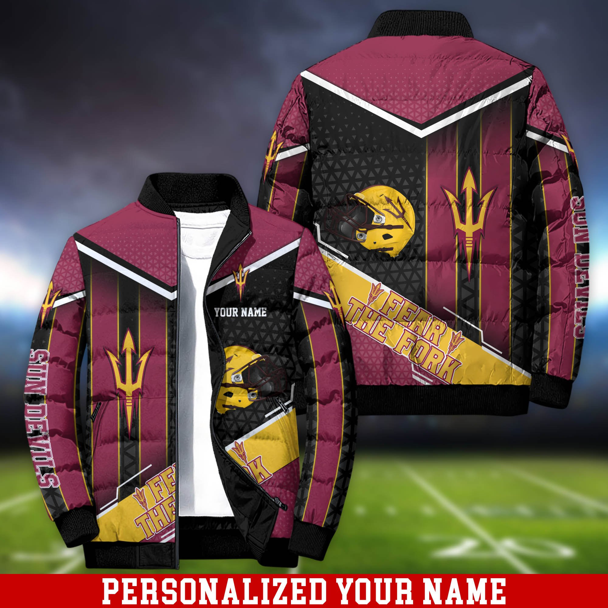 Arizona State Sun Devils Personalized Outdoor Coat Puffer Jacket