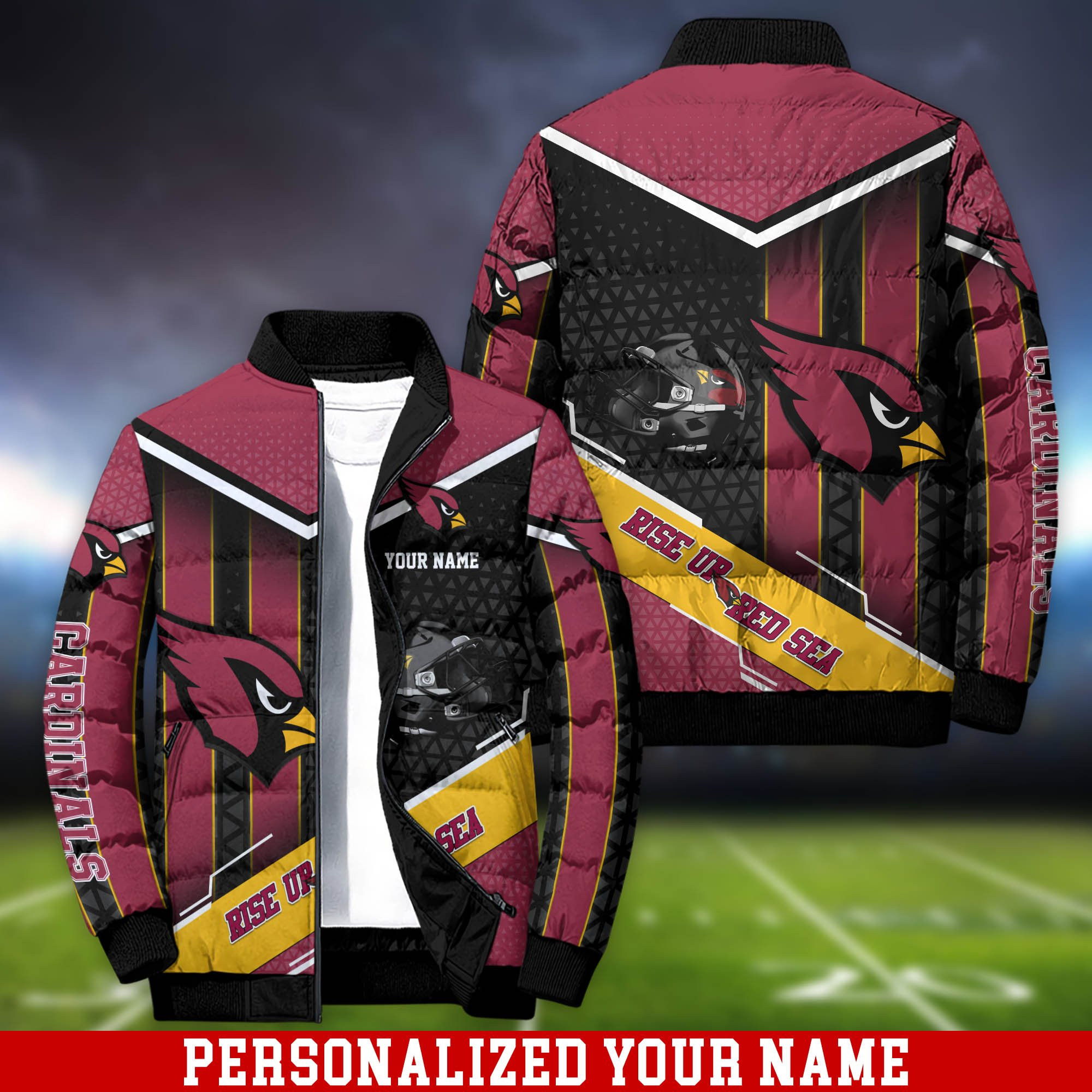 Arizona Cardinals Personalized Outdoor Coat Puffer Jacket