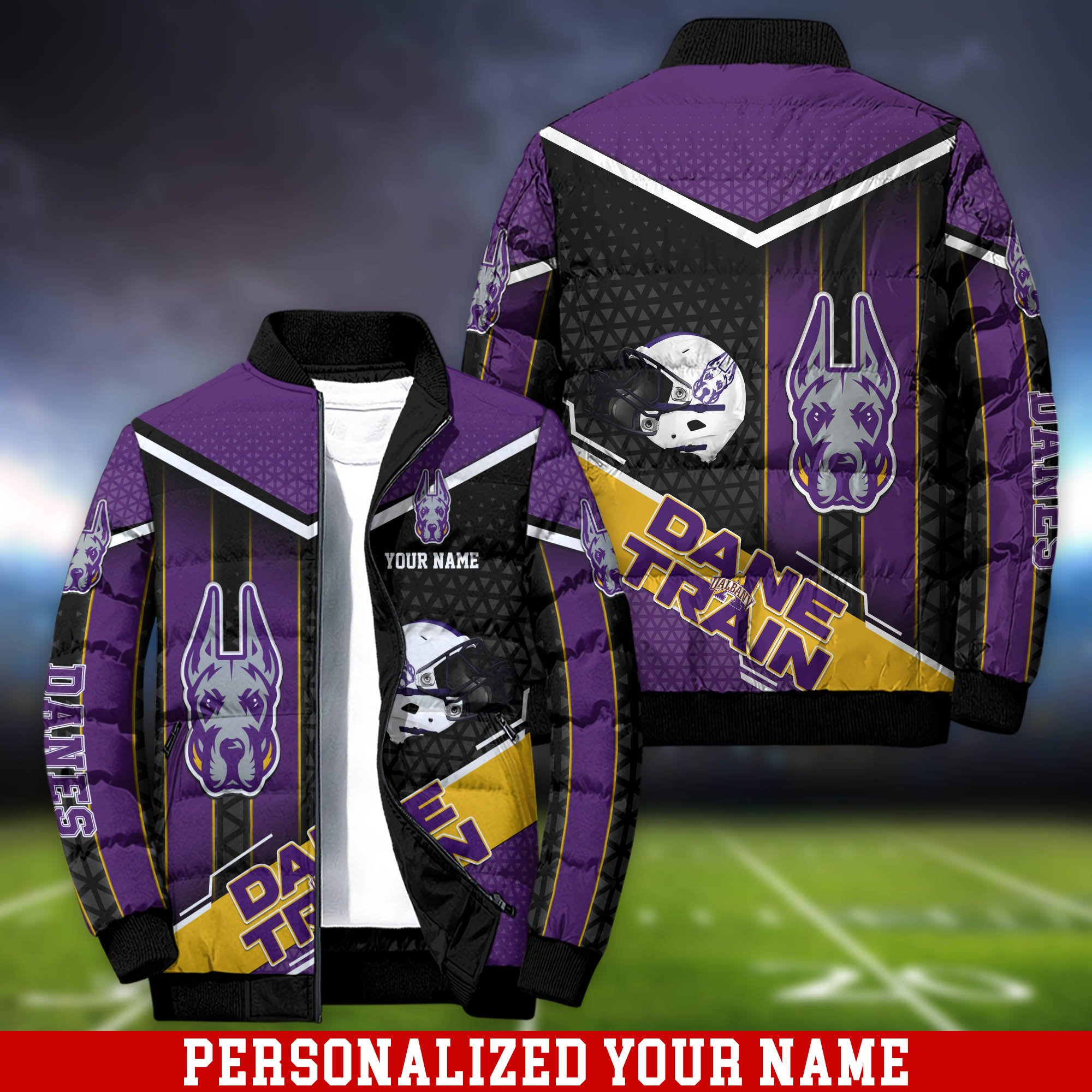Albany Great Danes Personalized Outdoor Coat Puffer Jacket
